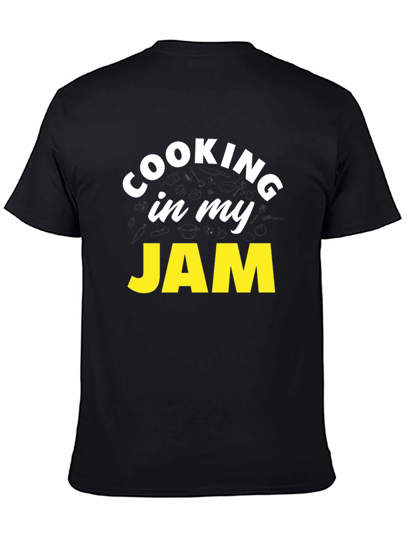 Cooking In My Jam Black Graphic Tee