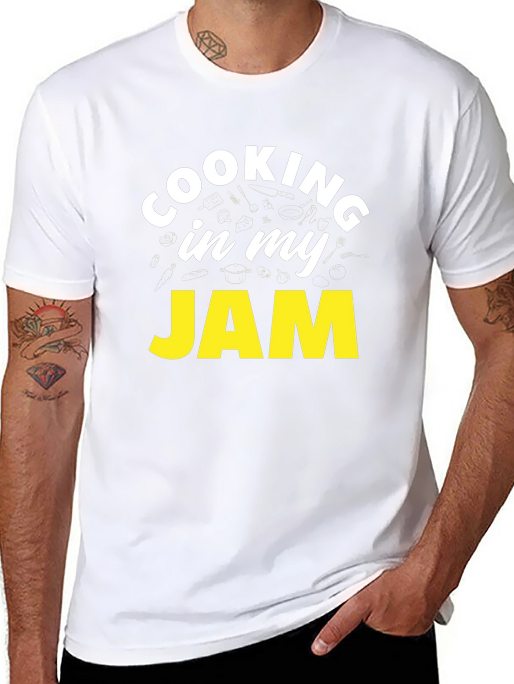 Cooking In My Jam Black Graphic Tee