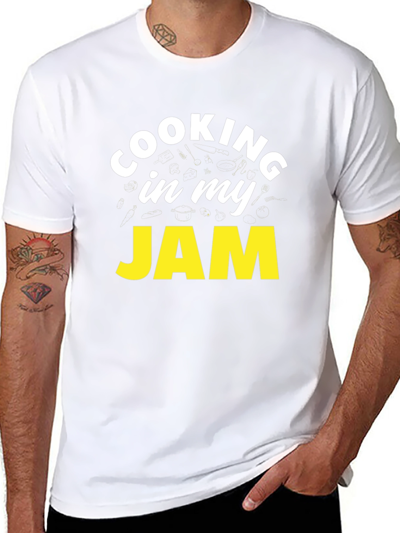 Cooking In My Jam Black Graphic Tee