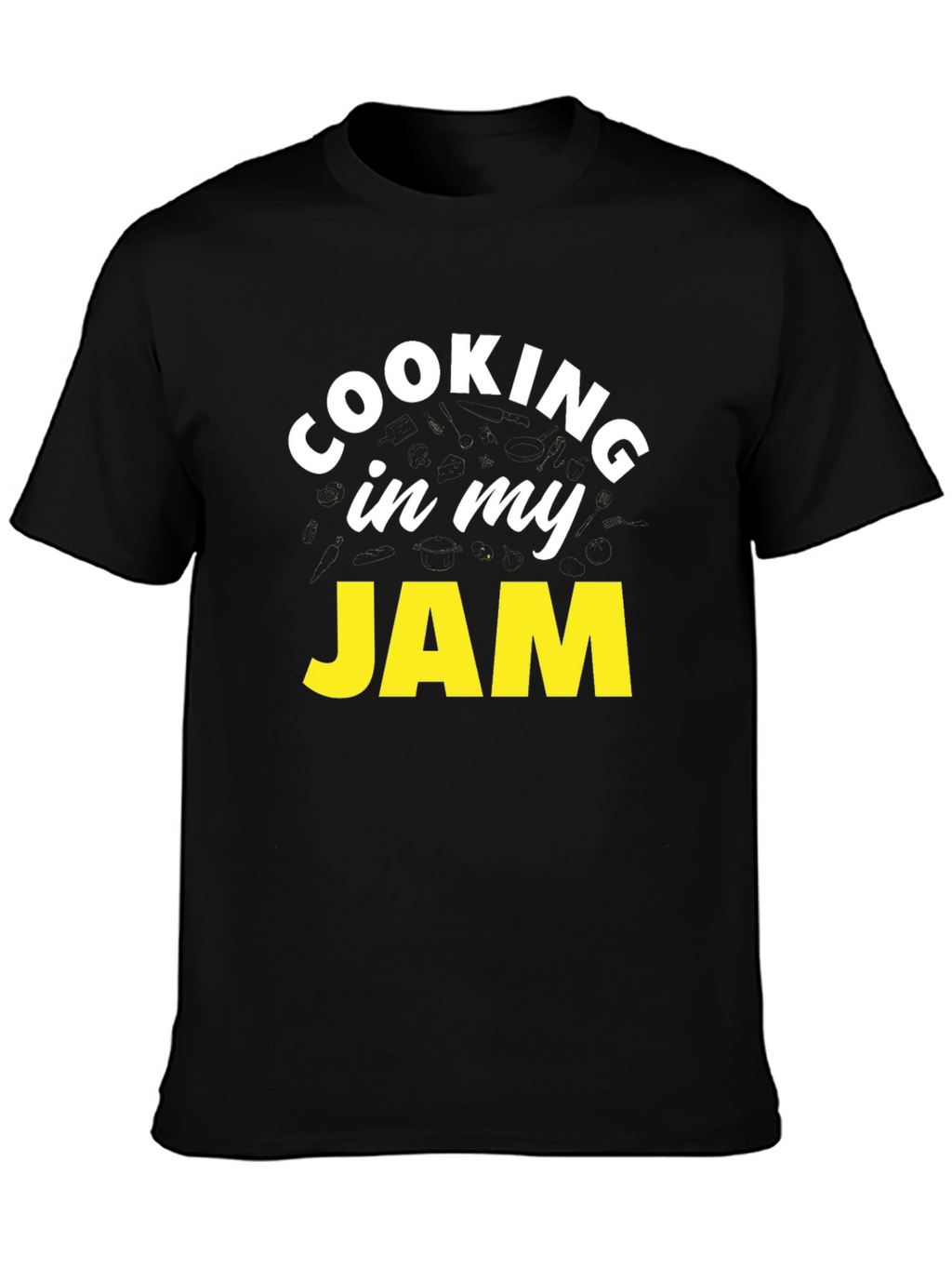 Cooking In My Jam Black Graphic Tee