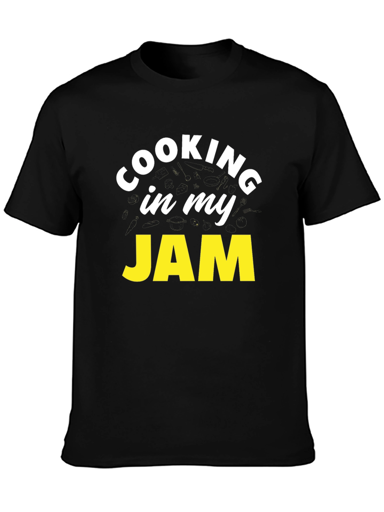 Cooking In My Jam Black Graphic Tee