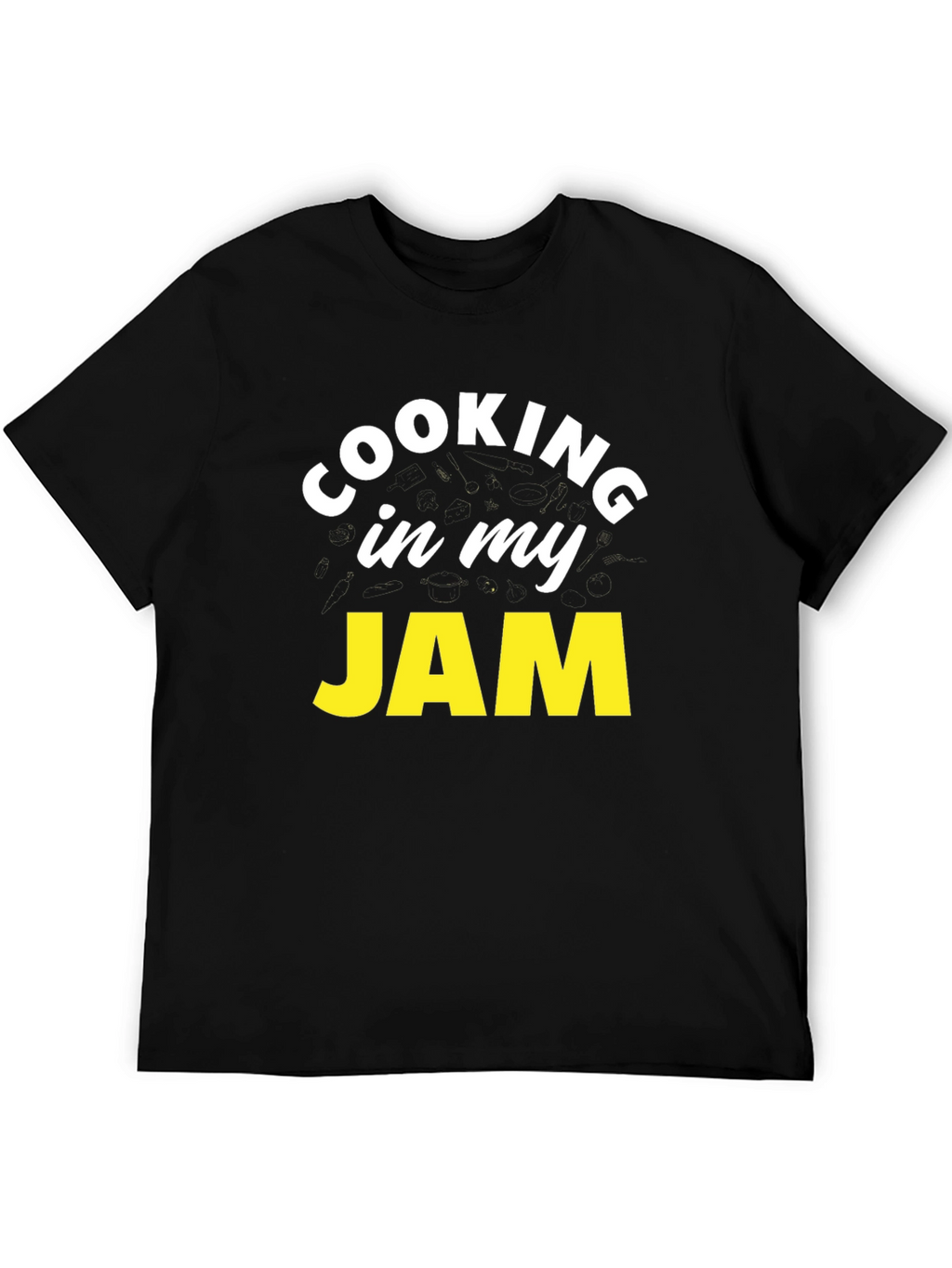 Cooking In My Jam Black Graphic Tee