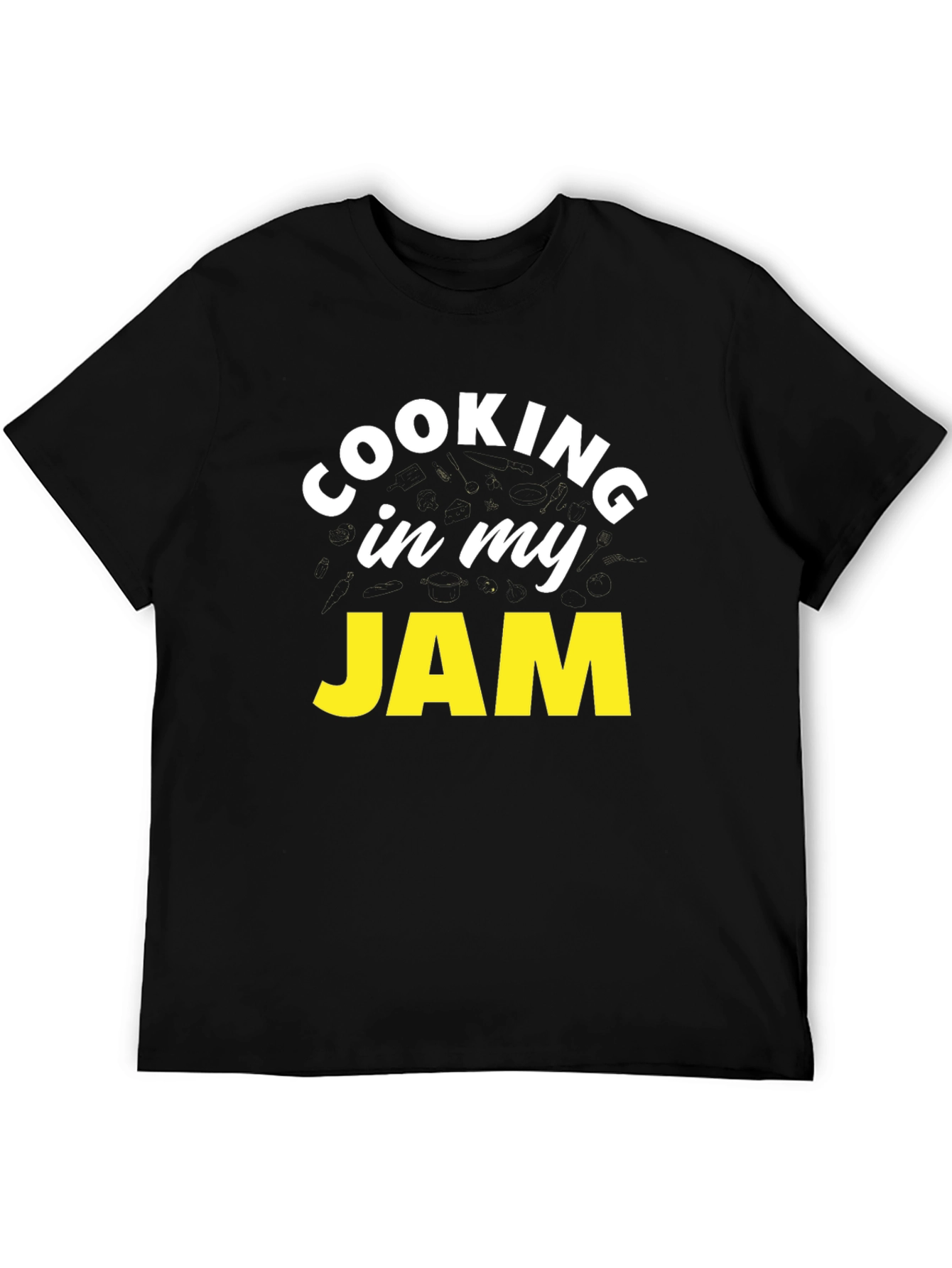 Cooking In My Jam Black Graphic Tee