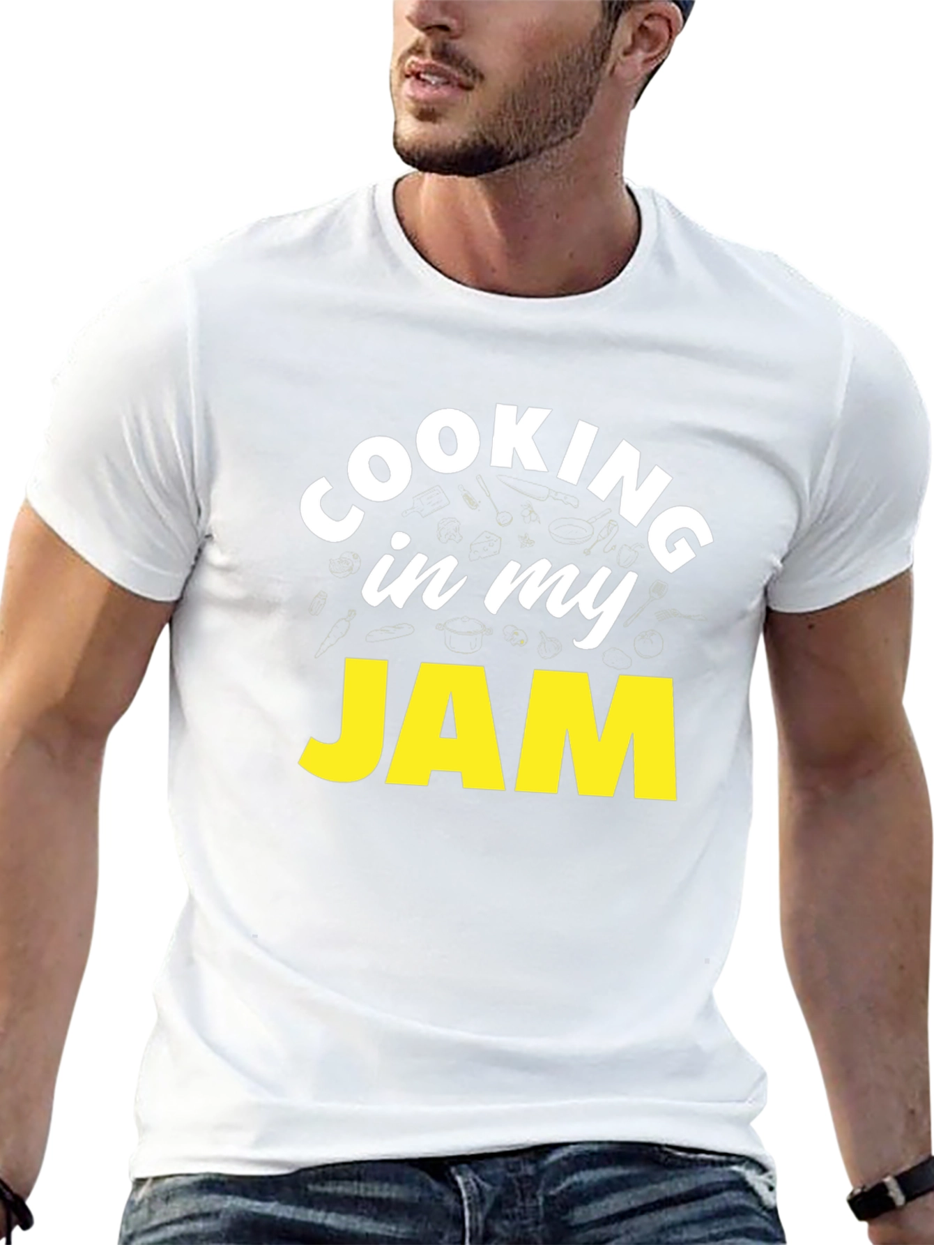 Cooking In My Jam Black Graphic Tee