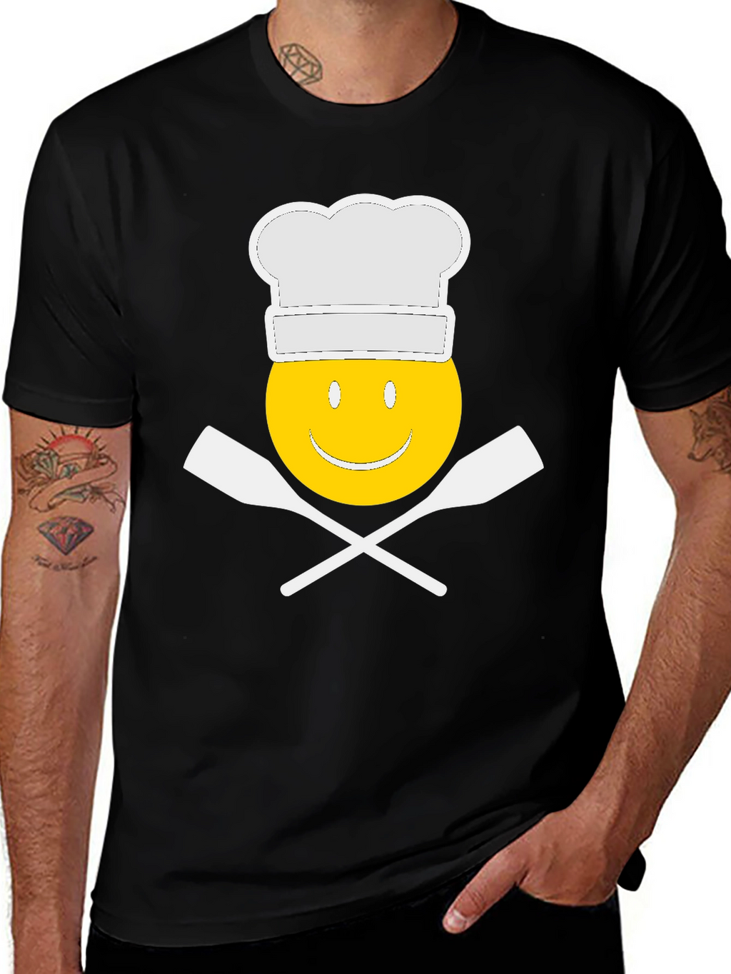 Chef Emoji Graphic T-Shirt Funny Cooking Tee