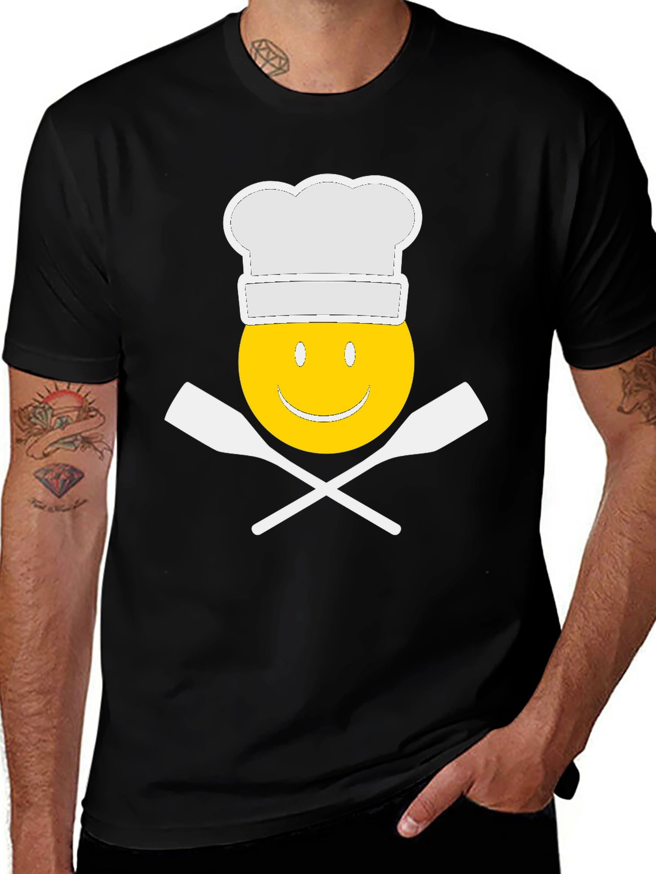 Chef Emoji Graphic T-Shirt Funny Cooking Tee