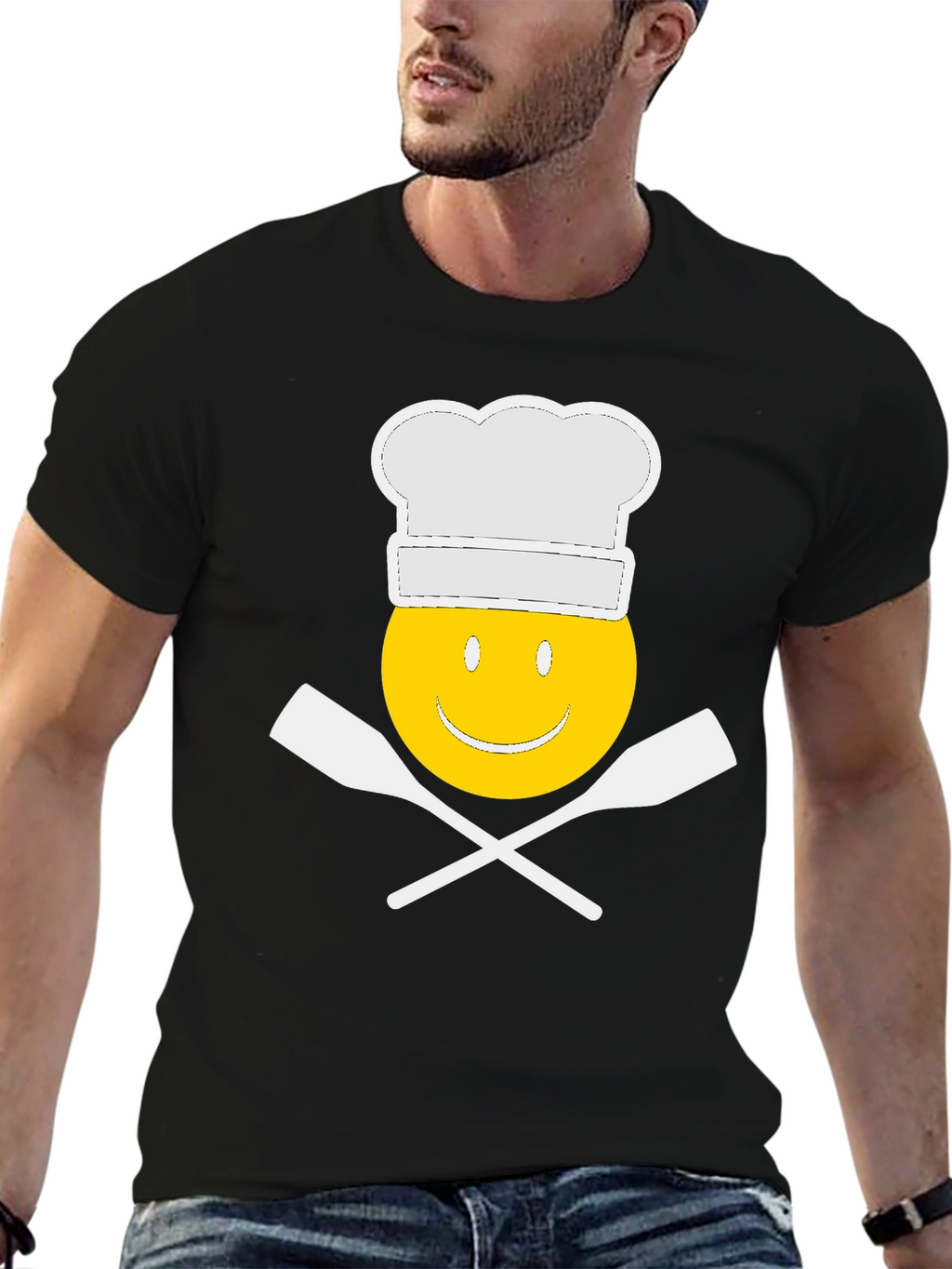 Chef Emoji Graphic T-Shirt Funny Cooking Tee
