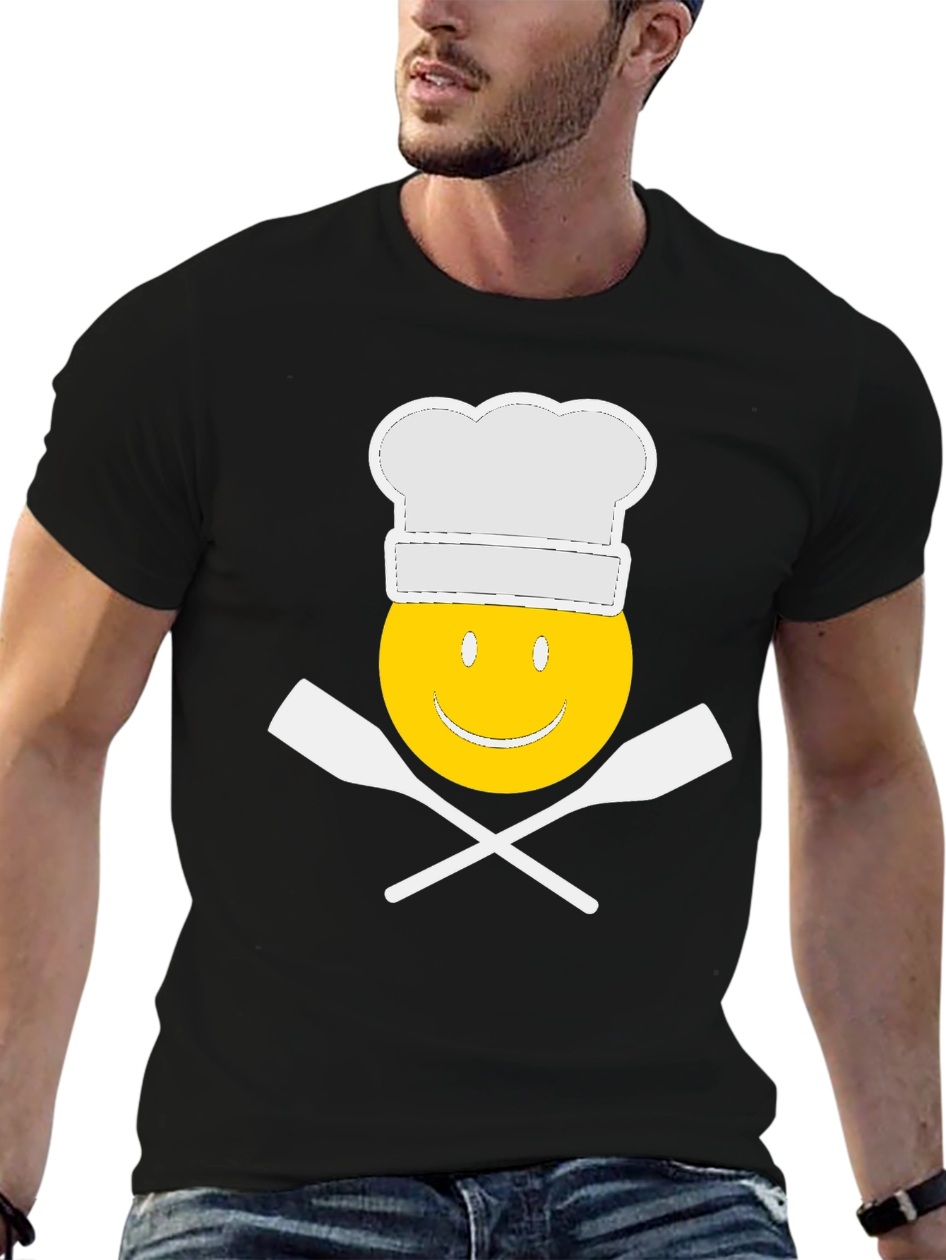 Chef Emoji Graphic T-Shirt Funny Cooking Tee