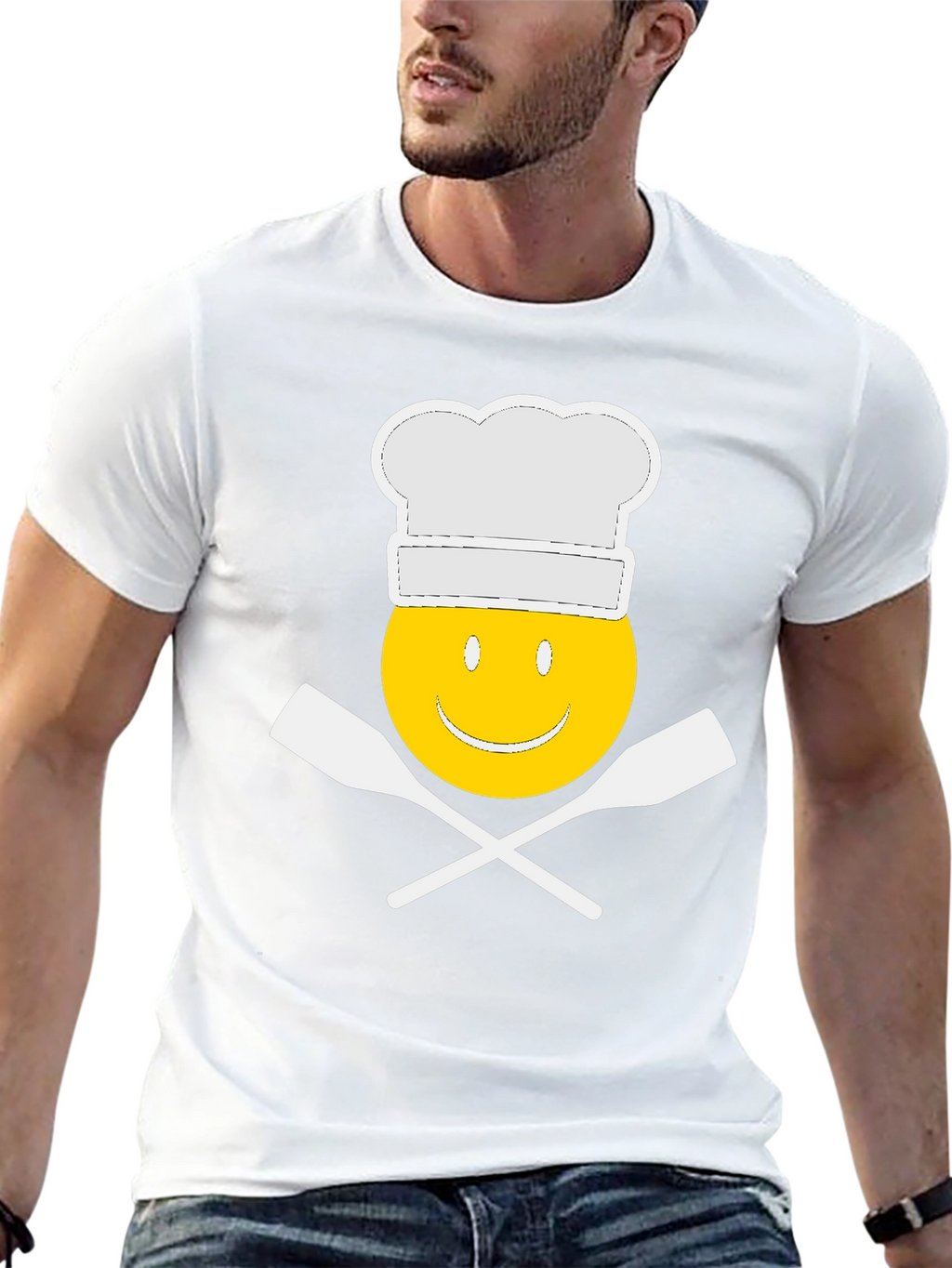 Chef Emoji Graphic T-Shirt Funny Cooking Tee