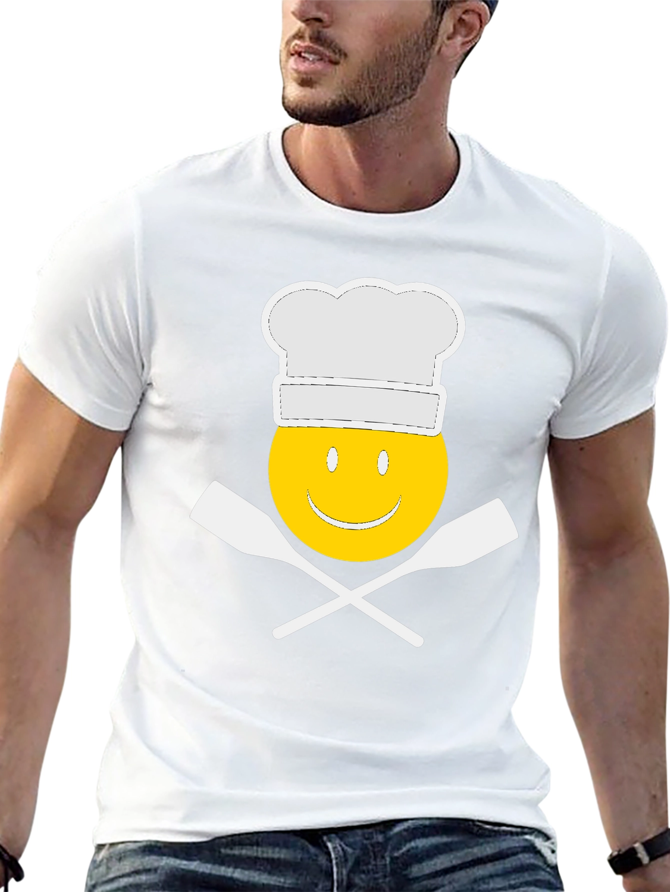 Chef Emoji Graphic T-Shirt Funny Cooking Tee