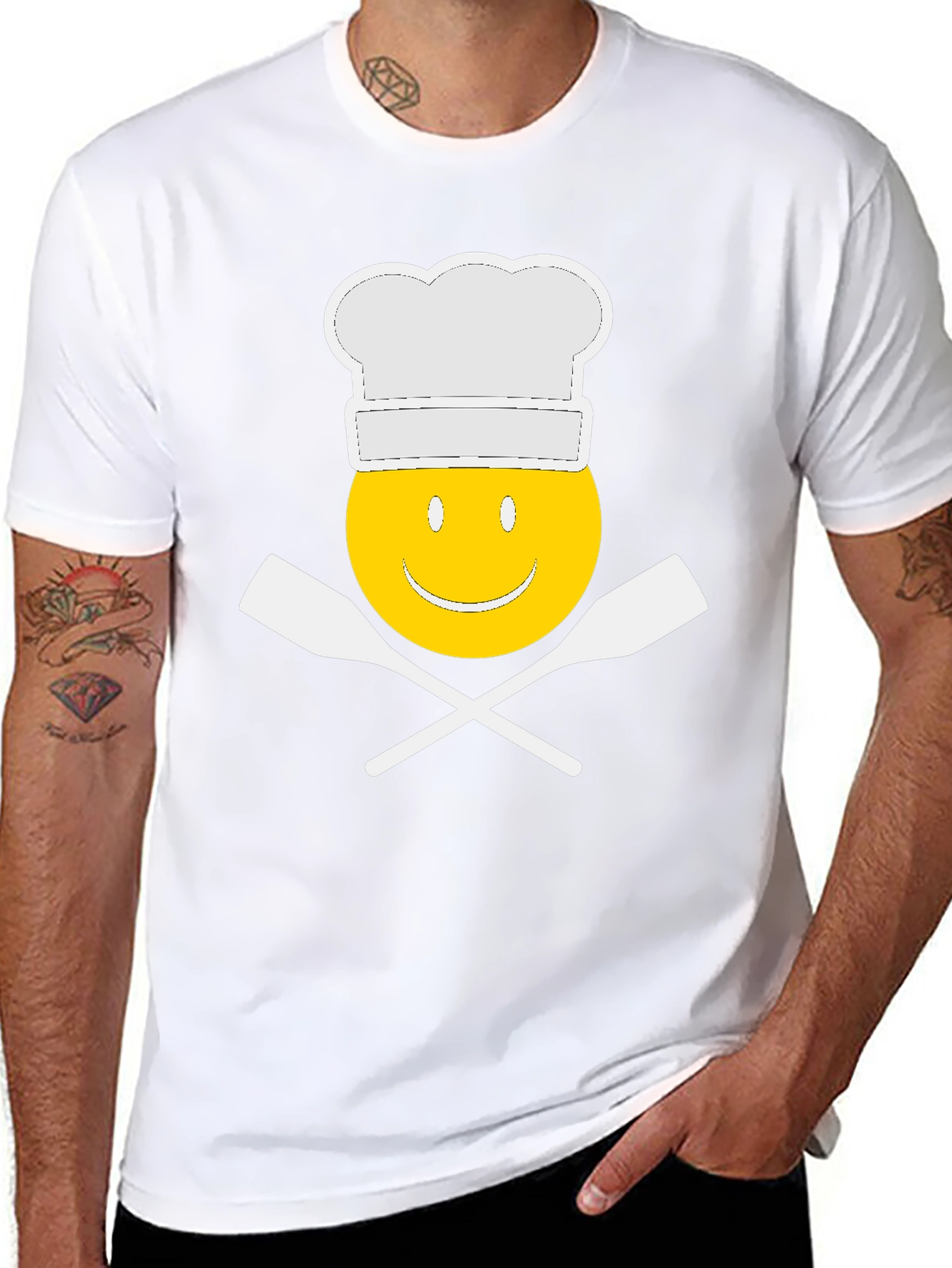 Chef Emoji Graphic T-Shirt Funny Cooking Tee