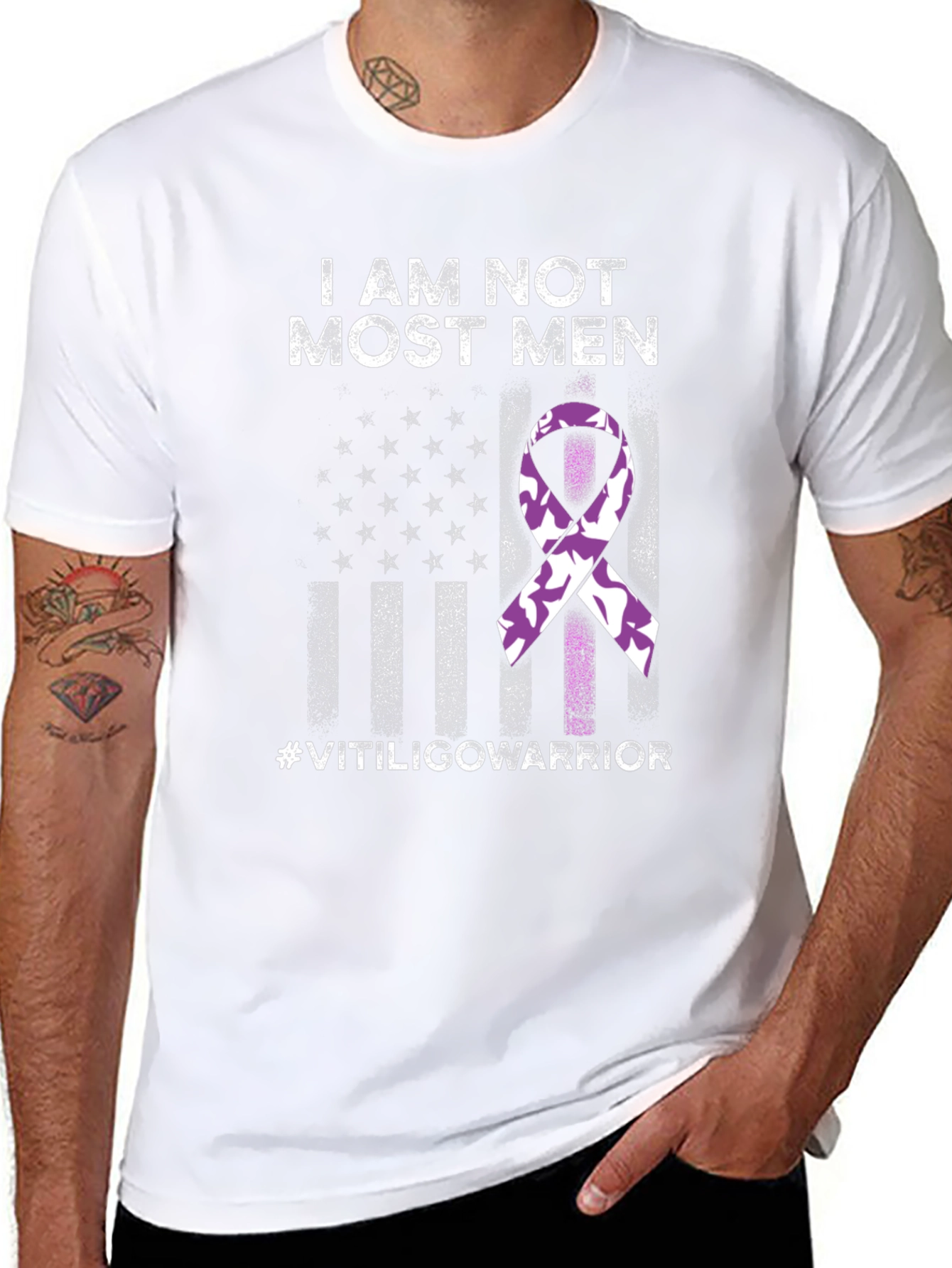 I Am Not Most Men Vitiligo Warrior T-Shirt