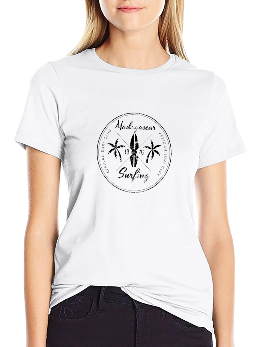 Madagascar African Surf Club Black T-Shirt