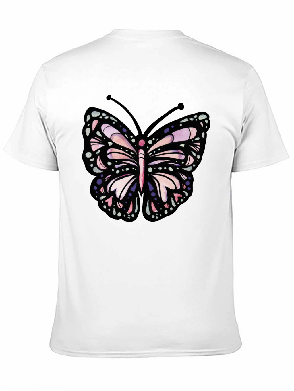 Butterfly Graphic Tee - Black Cotton Blend