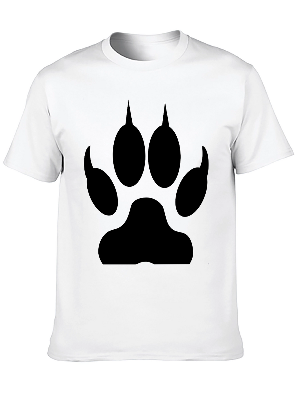 Black Wolf Paw Print T-Shirt