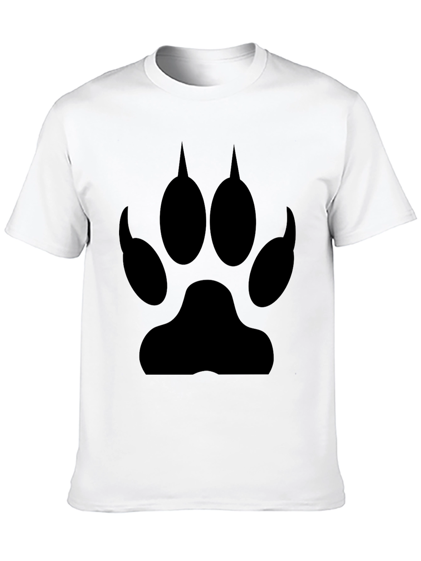Black Wolf Paw Print T-Shirt