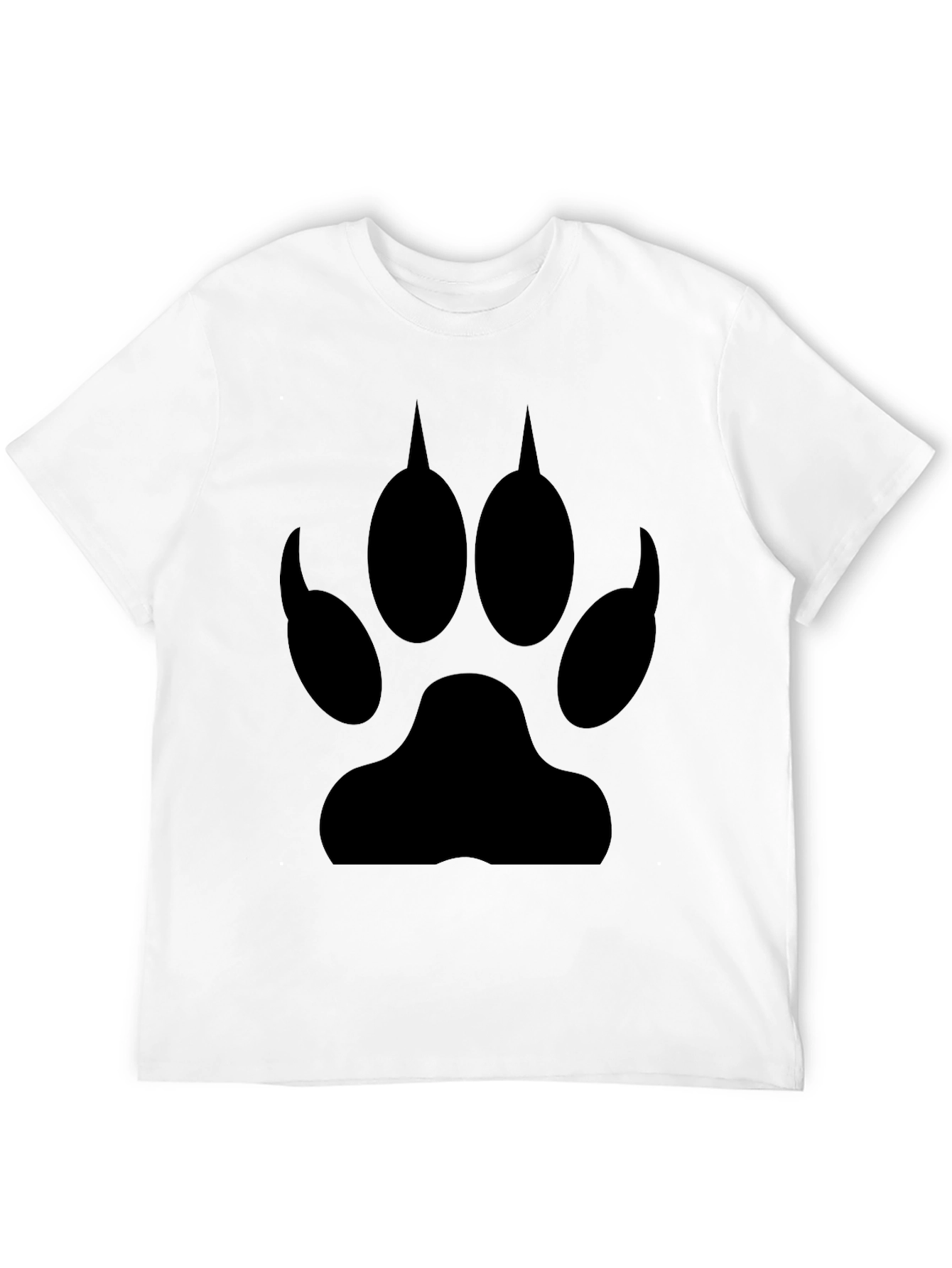 Black Wolf Paw Print T-Shirt