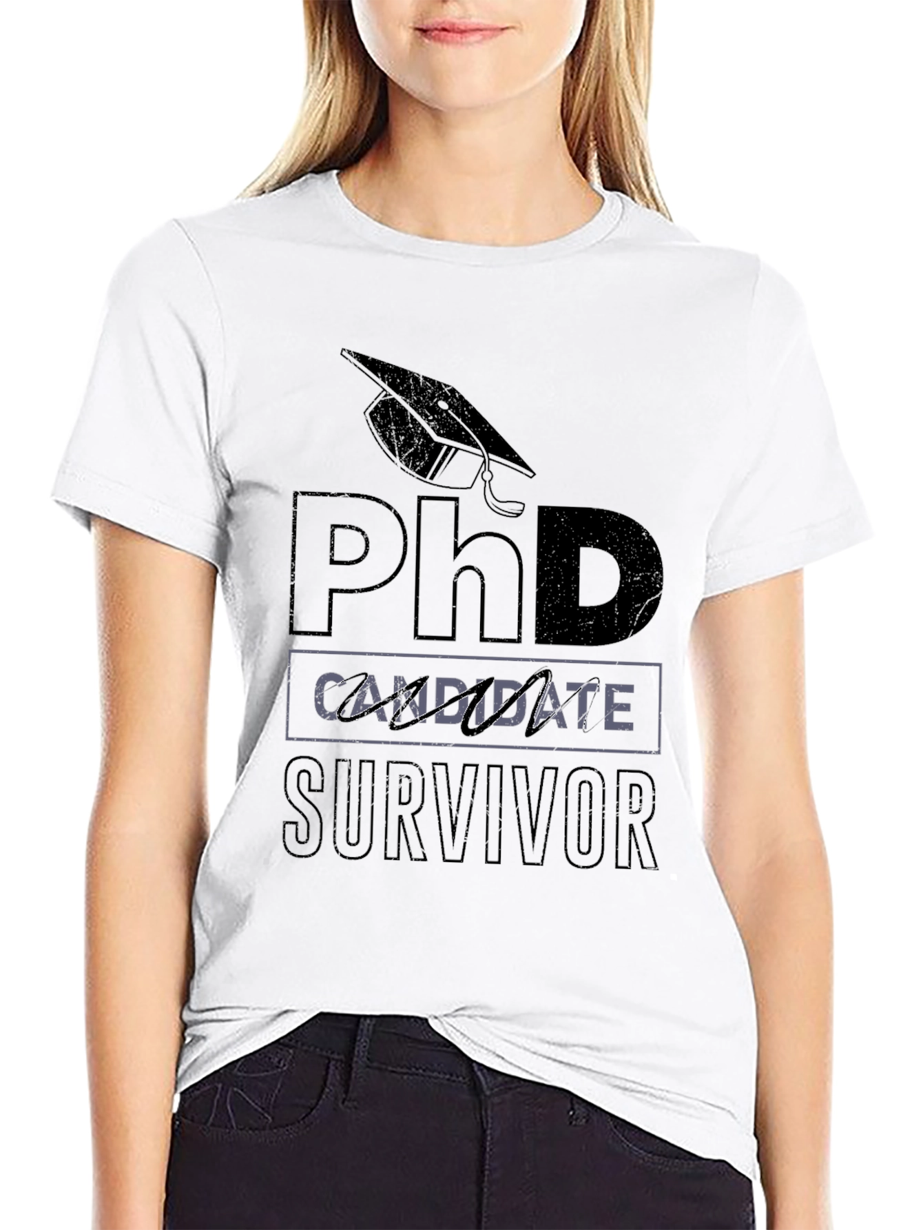 PhD Candidate Survivor Graphic T-Shirt