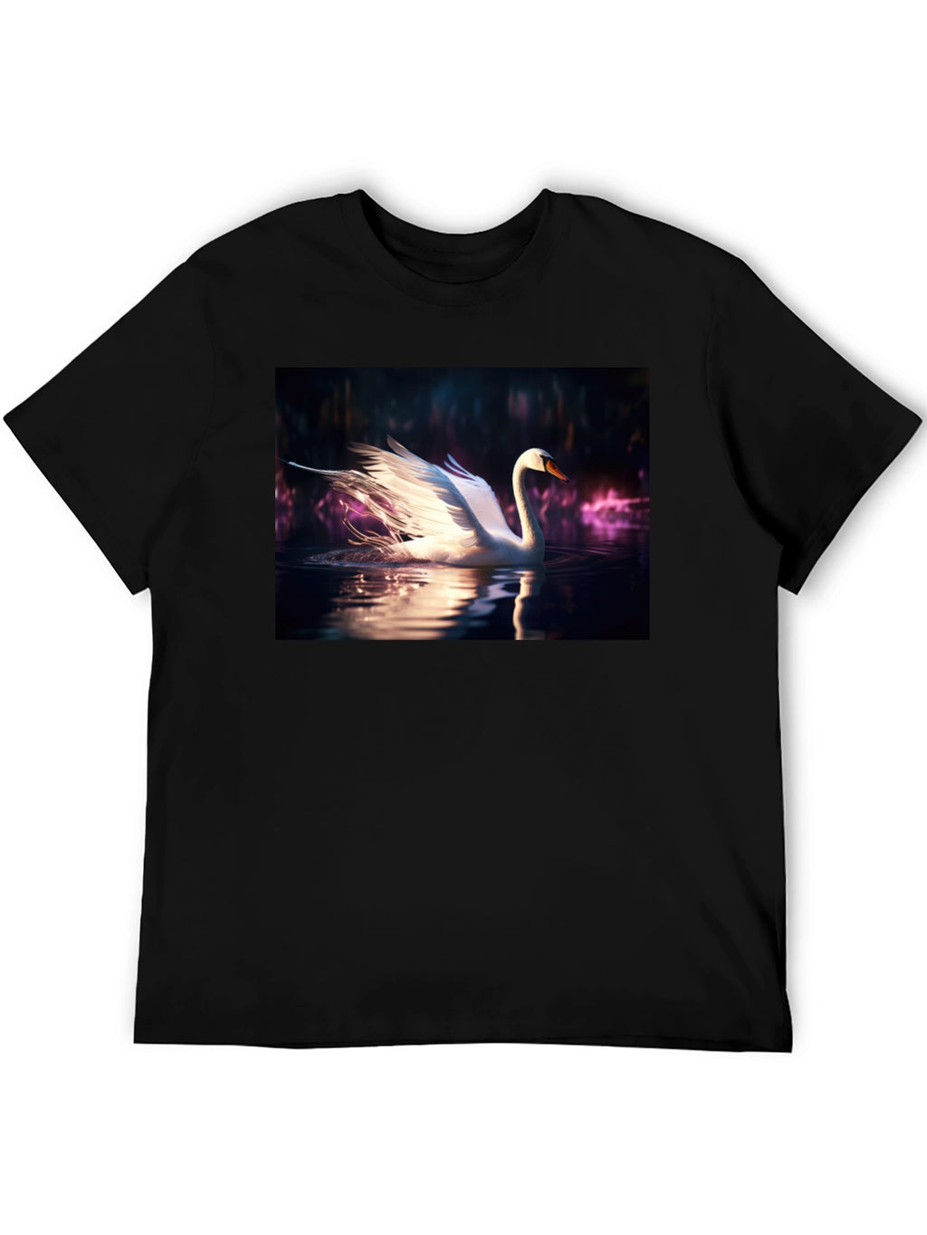 Swan Lake Graphic Tee - Mens Black T-Shirt