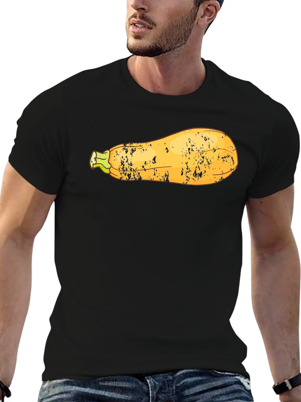 Funny Zucchini Graphic Tee - Unisex Black T-Shirt