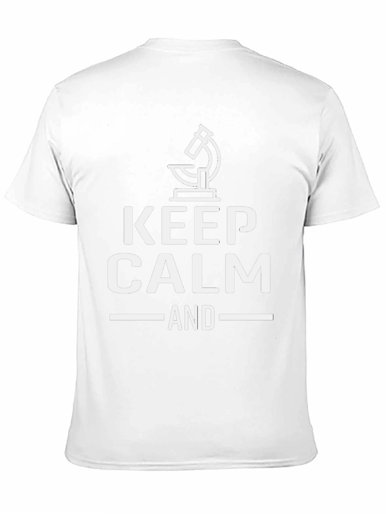 Keep Calm And Microscope Black T-Shirt