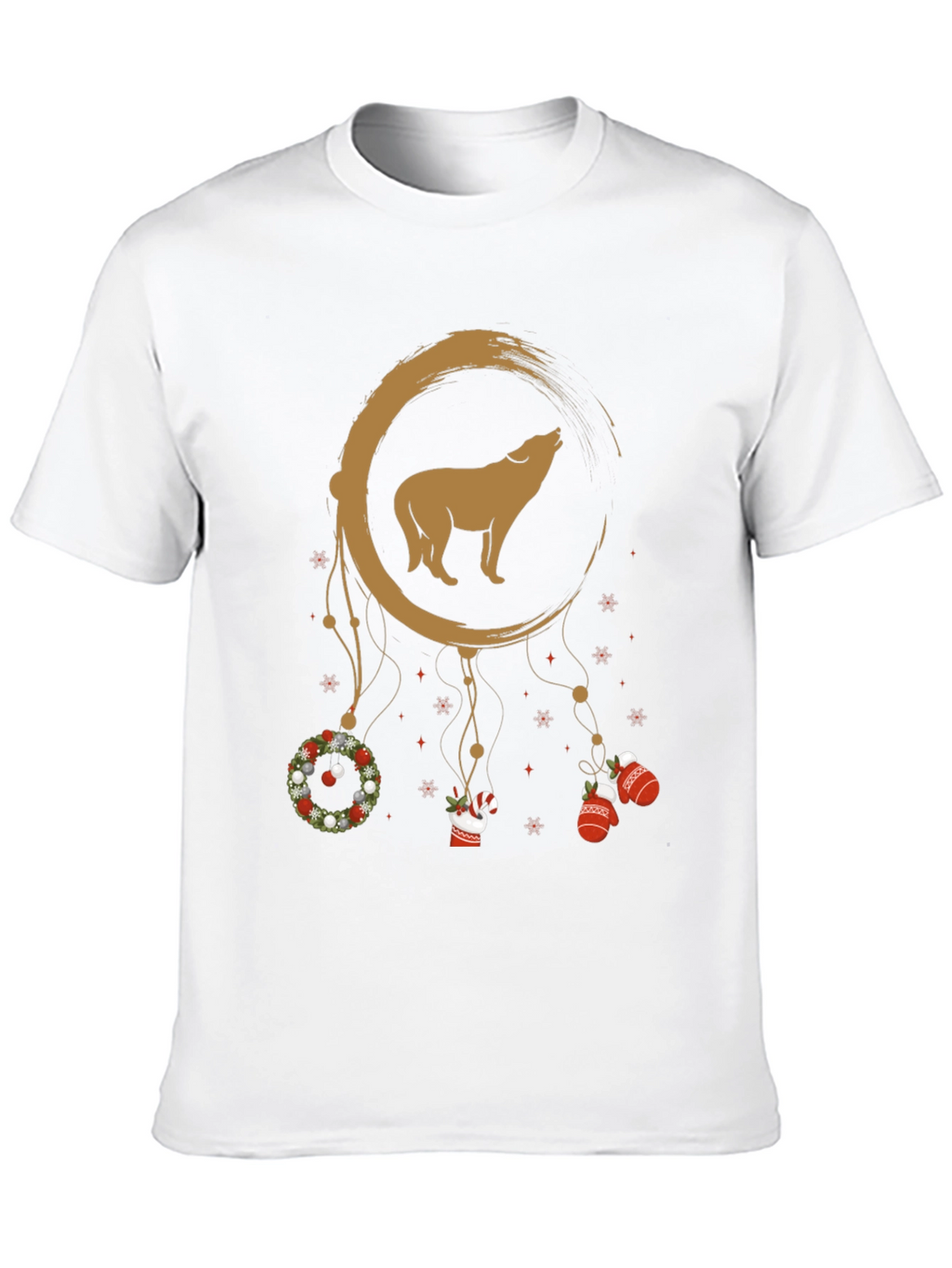 Wolf Moon Dreamcatcher Christmas T-Shirt