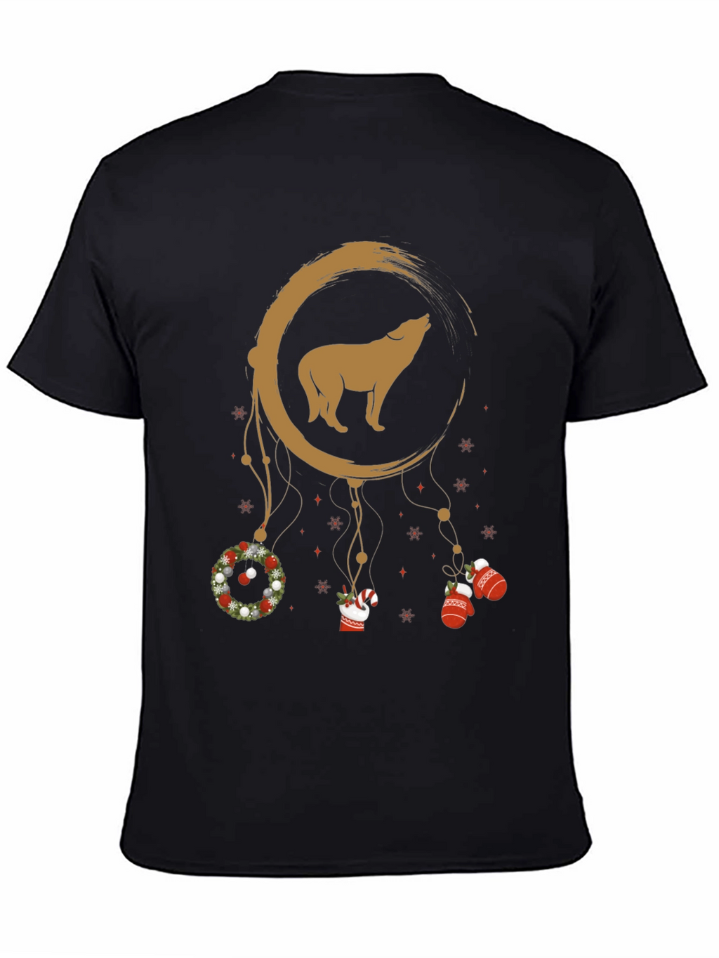 Wolf Moon Dreamcatcher Christmas T-Shirt