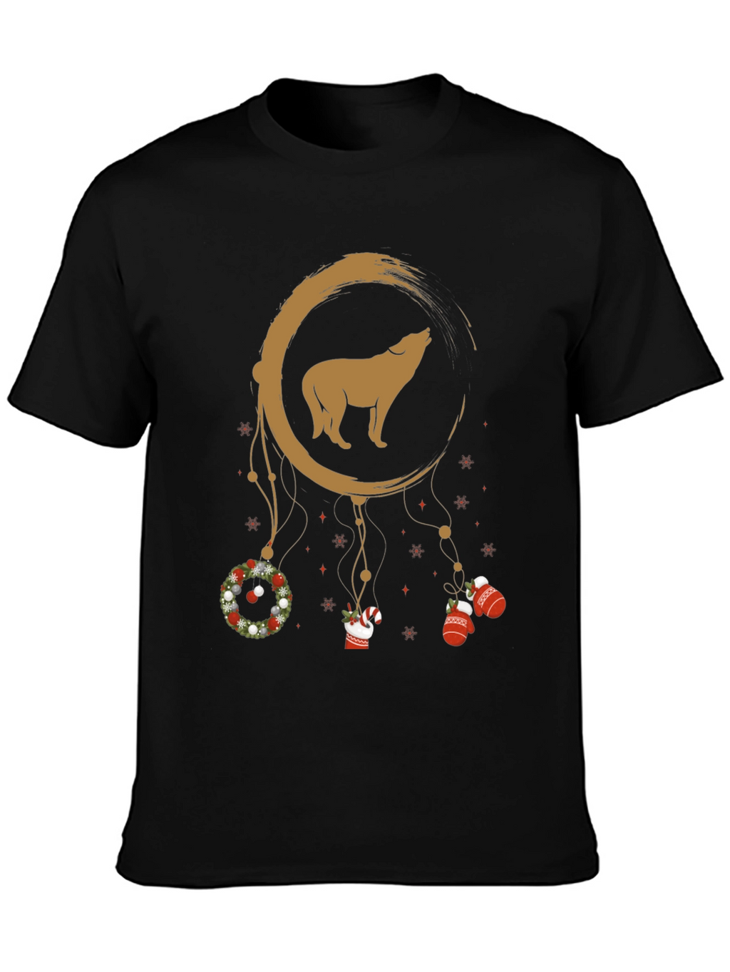 Wolf Moon Dreamcatcher Christmas T-Shirt