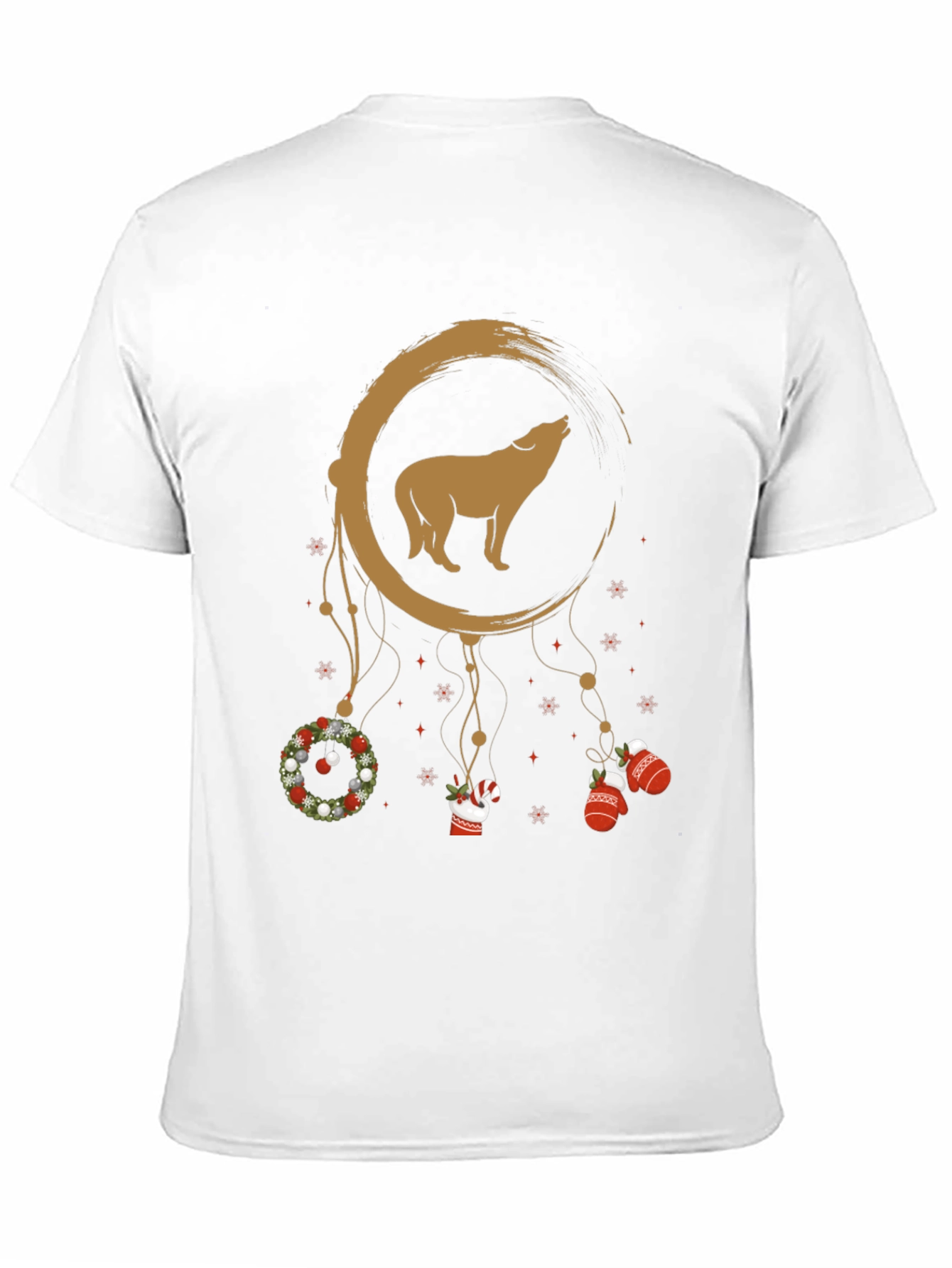 Wolf Moon Dreamcatcher Christmas T-Shirt