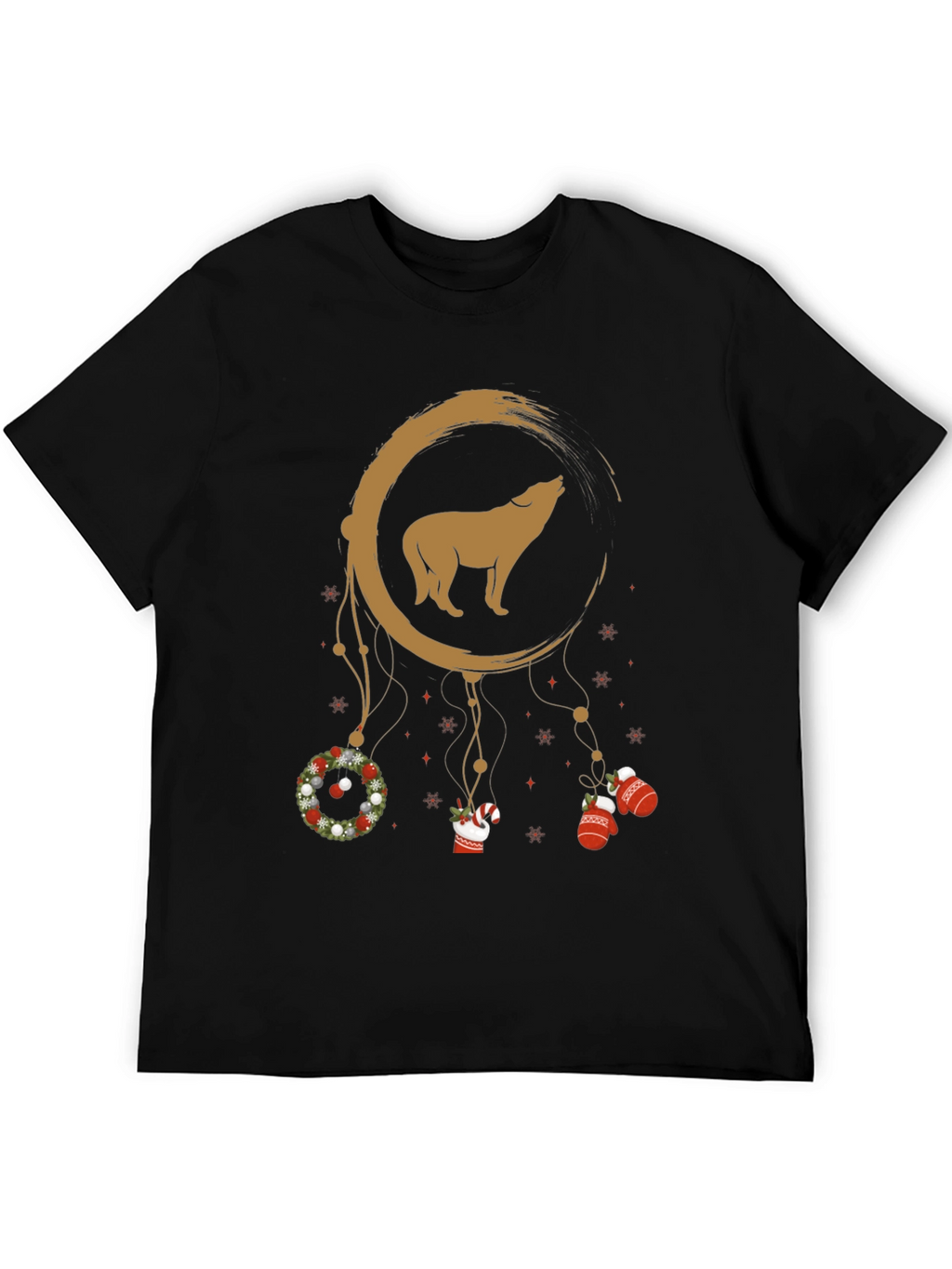 Wolf Moon Dreamcatcher Christmas T-Shirt