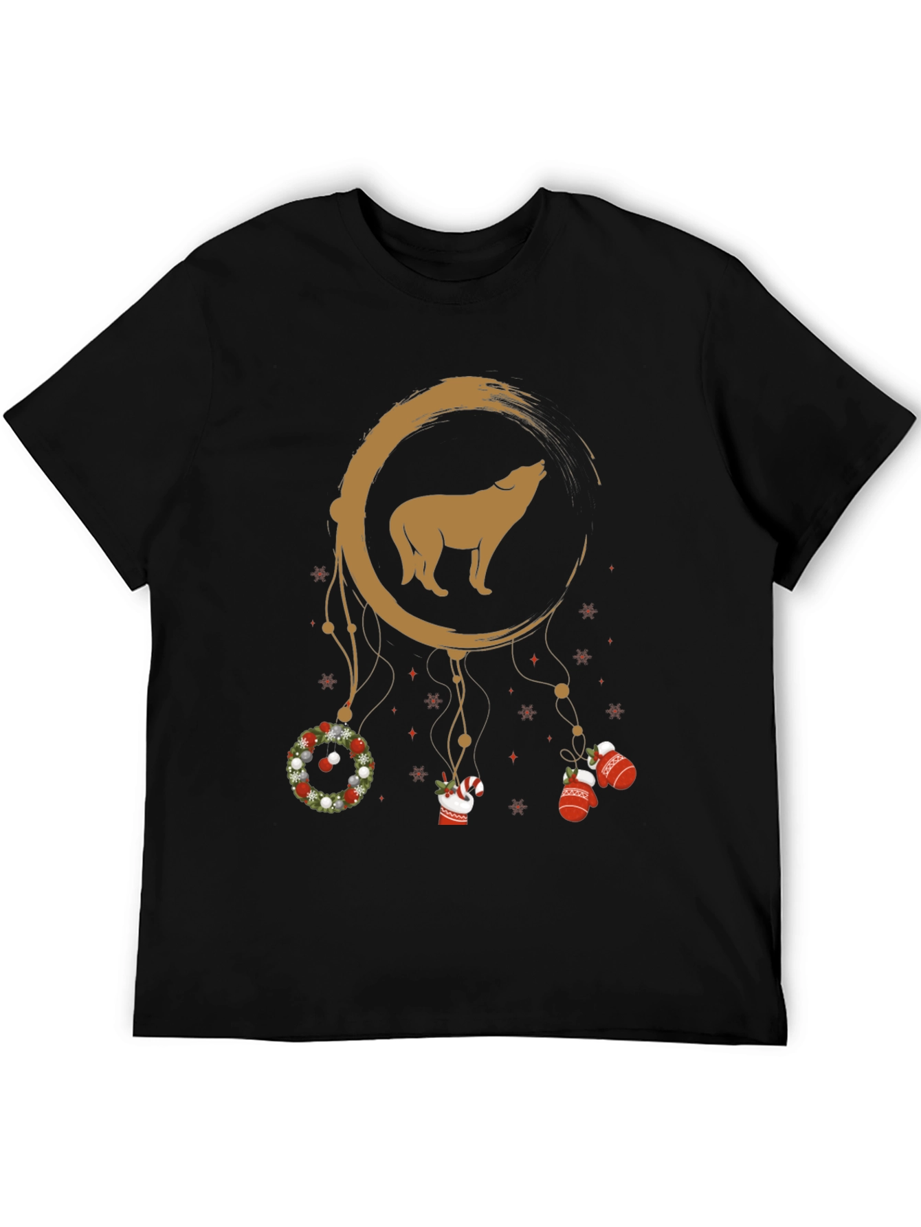 Wolf Moon Dreamcatcher Christmas T-Shirt