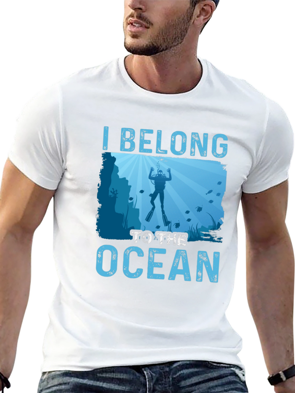 I Belong to the Ocean Diver Graphic T-Shirt