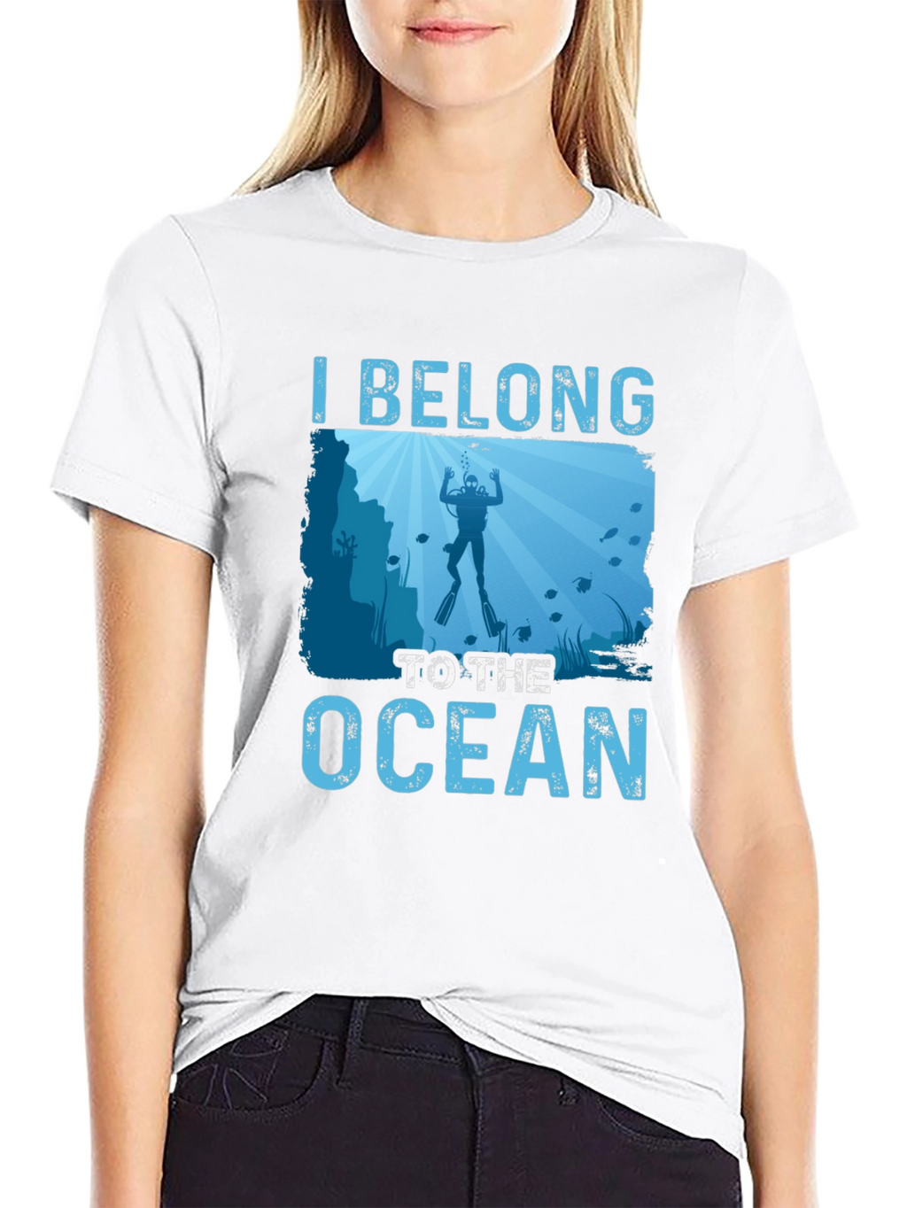 I Belong to the Ocean Diver Graphic T-Shirt