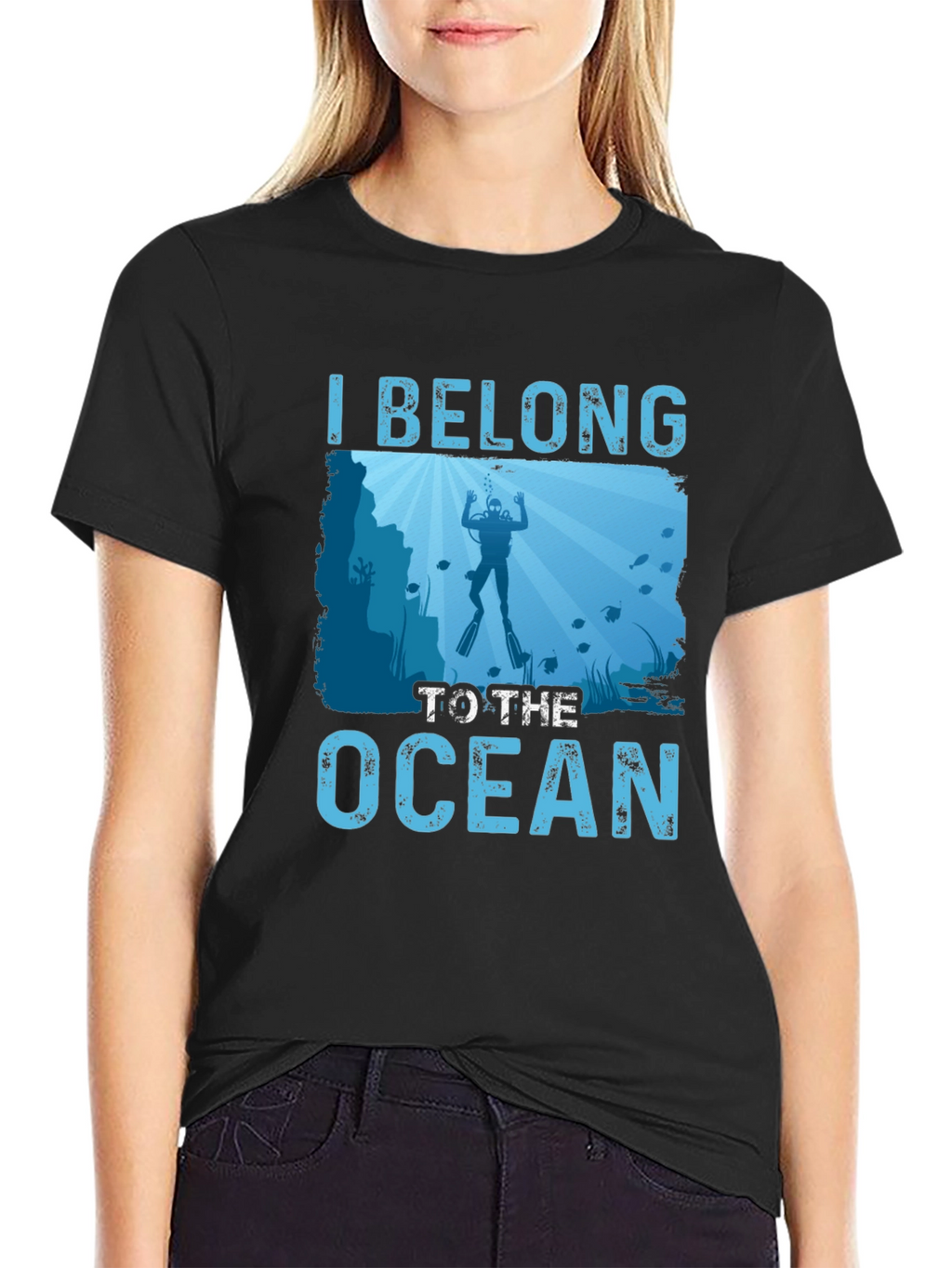 I Belong to the Ocean Diver Graphic T-Shirt
