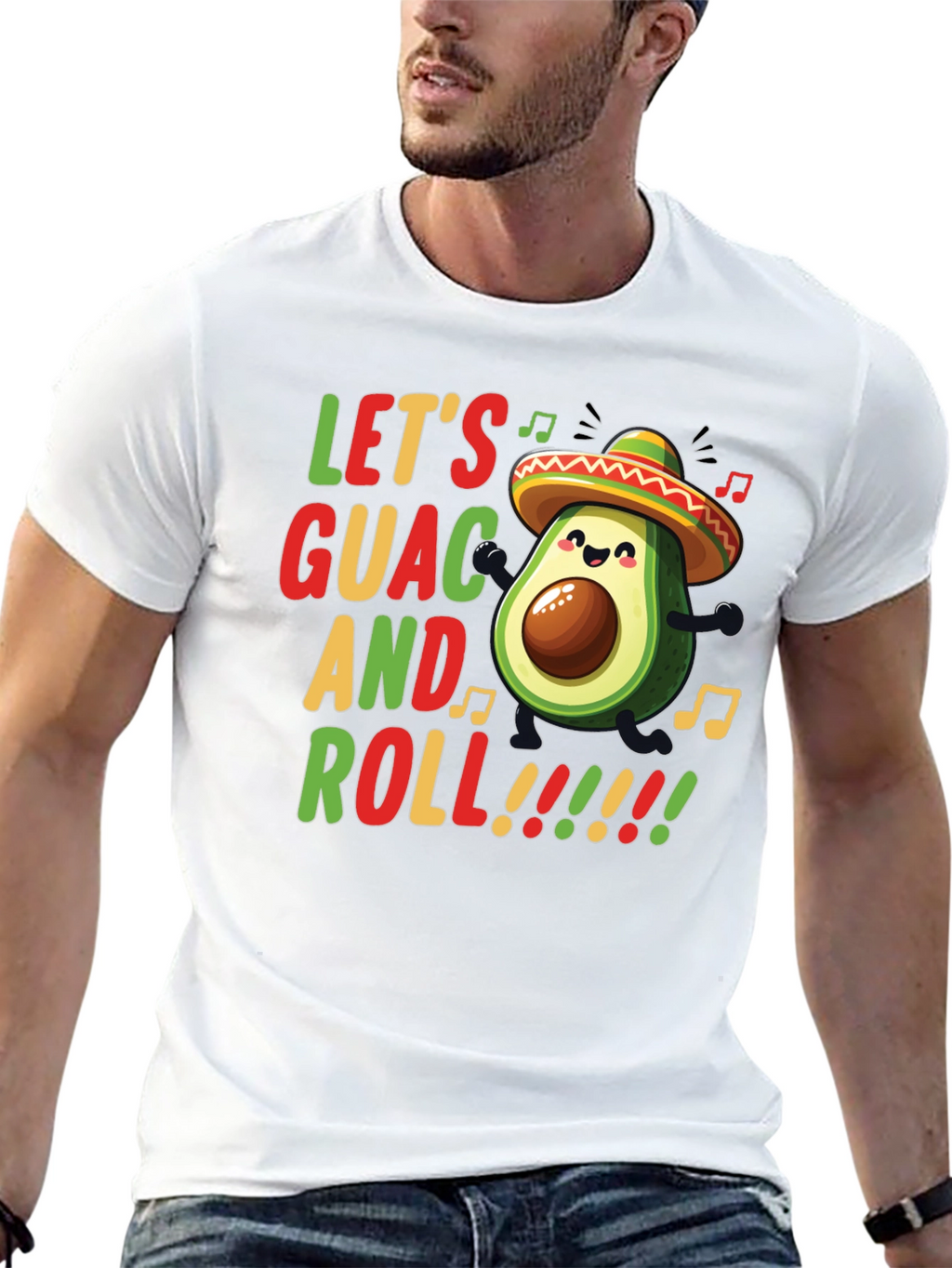 Lets Guac and Roll Avocado Graphic Tee