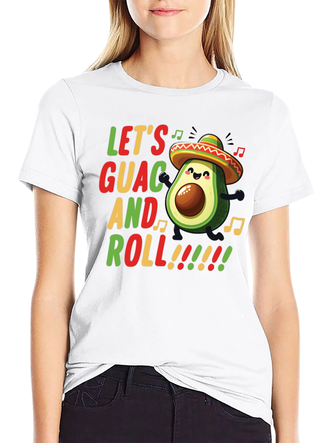 Lets Guac and Roll Avocado Graphic Tee