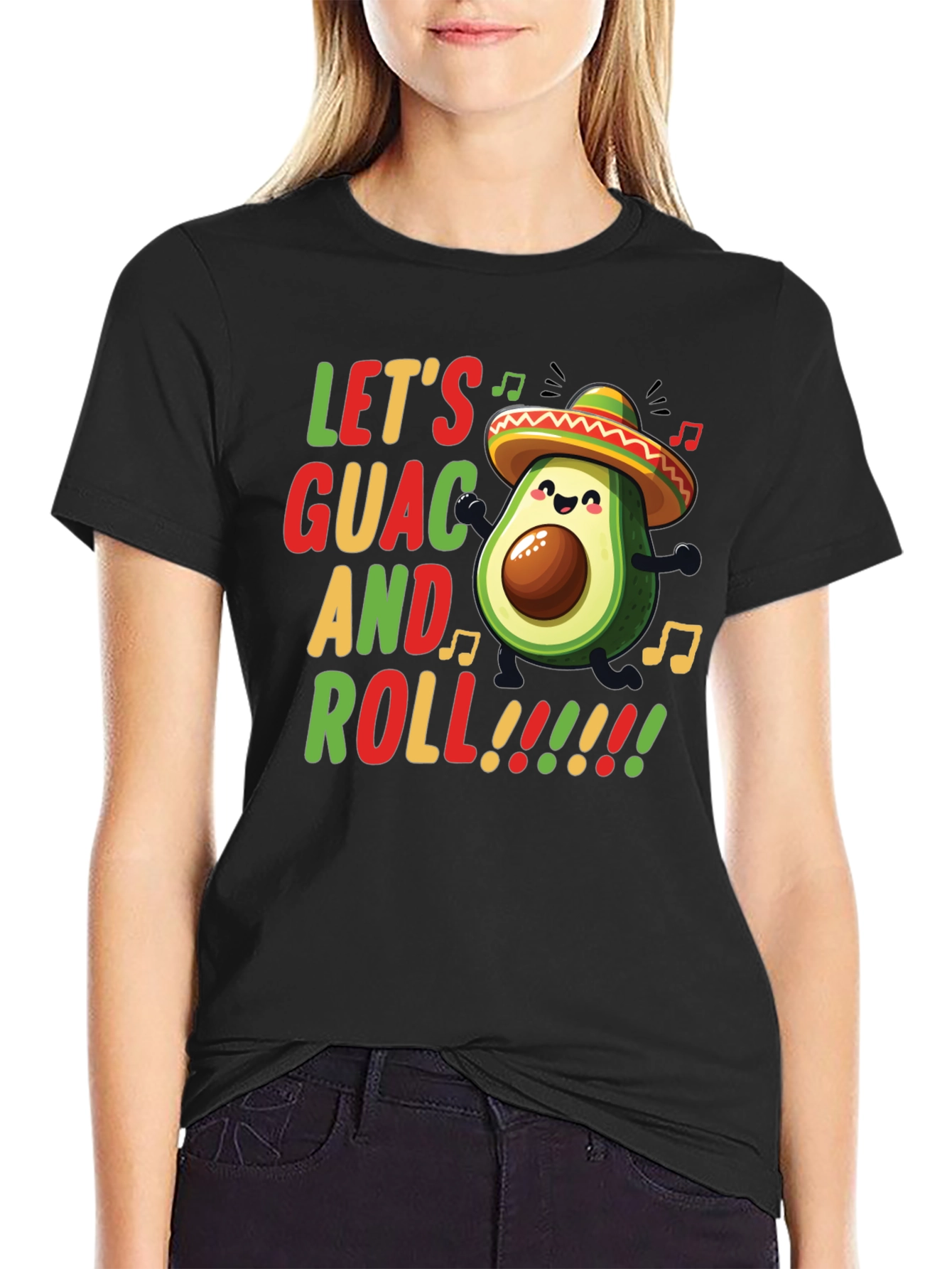Lets Guac and Roll Avocado Graphic Tee