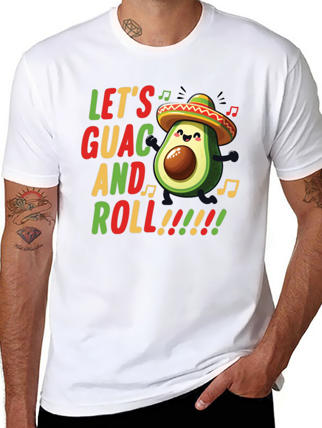 Lets Guac and Roll Avocado Graphic Tee