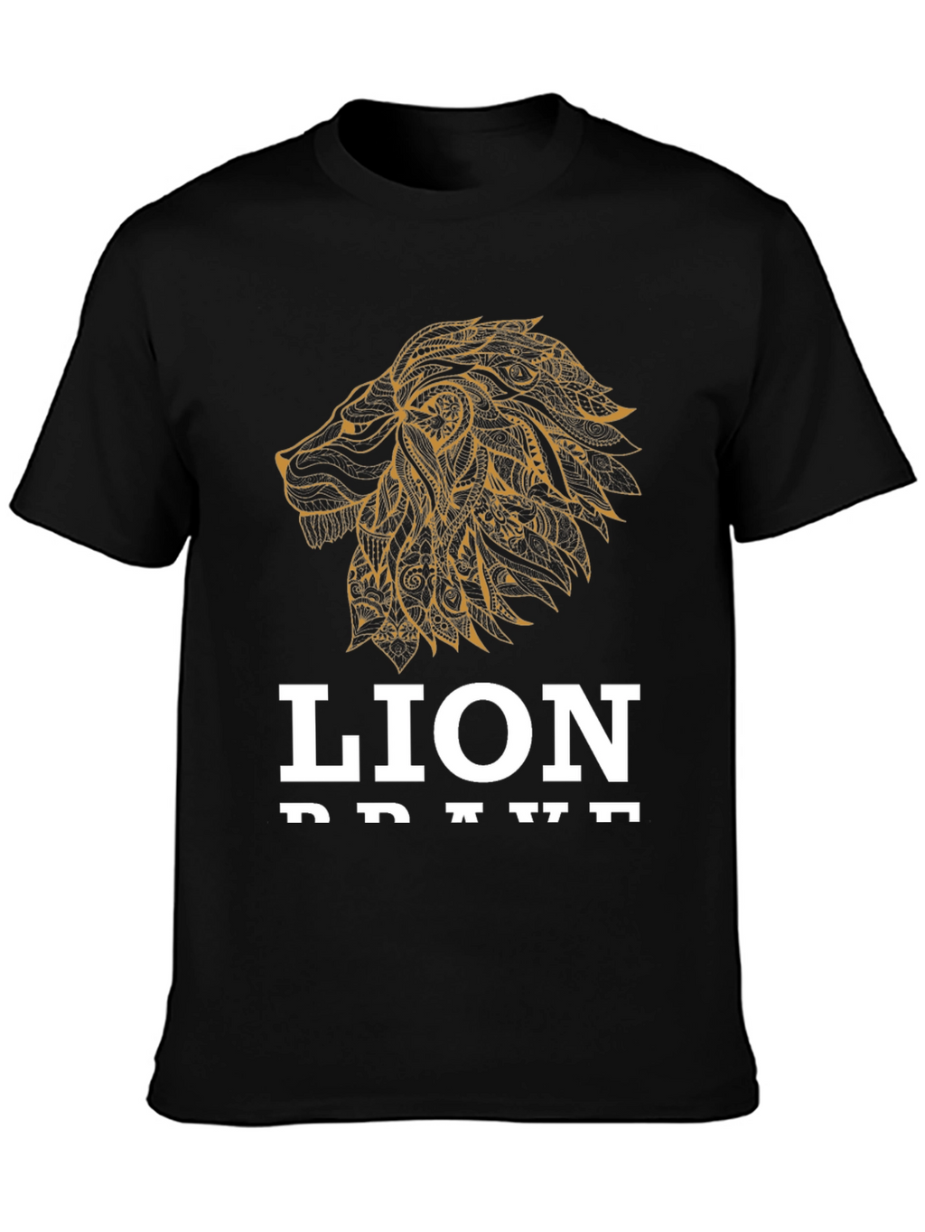 Lion Brave Graphic Tee - Black T-Shirt
