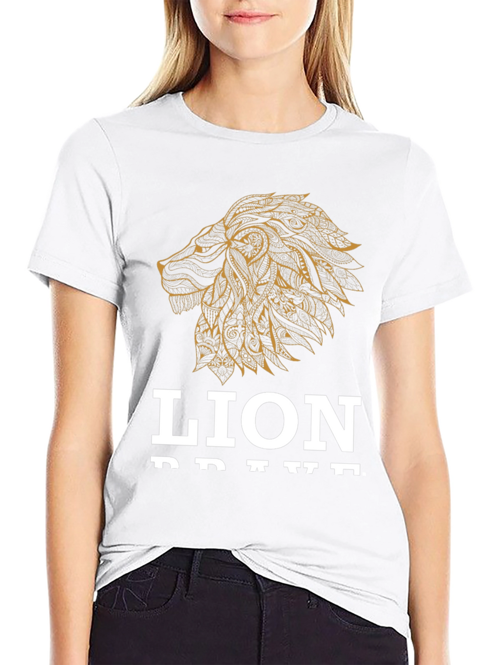Lion Brave Graphic Tee - Black T-Shirt