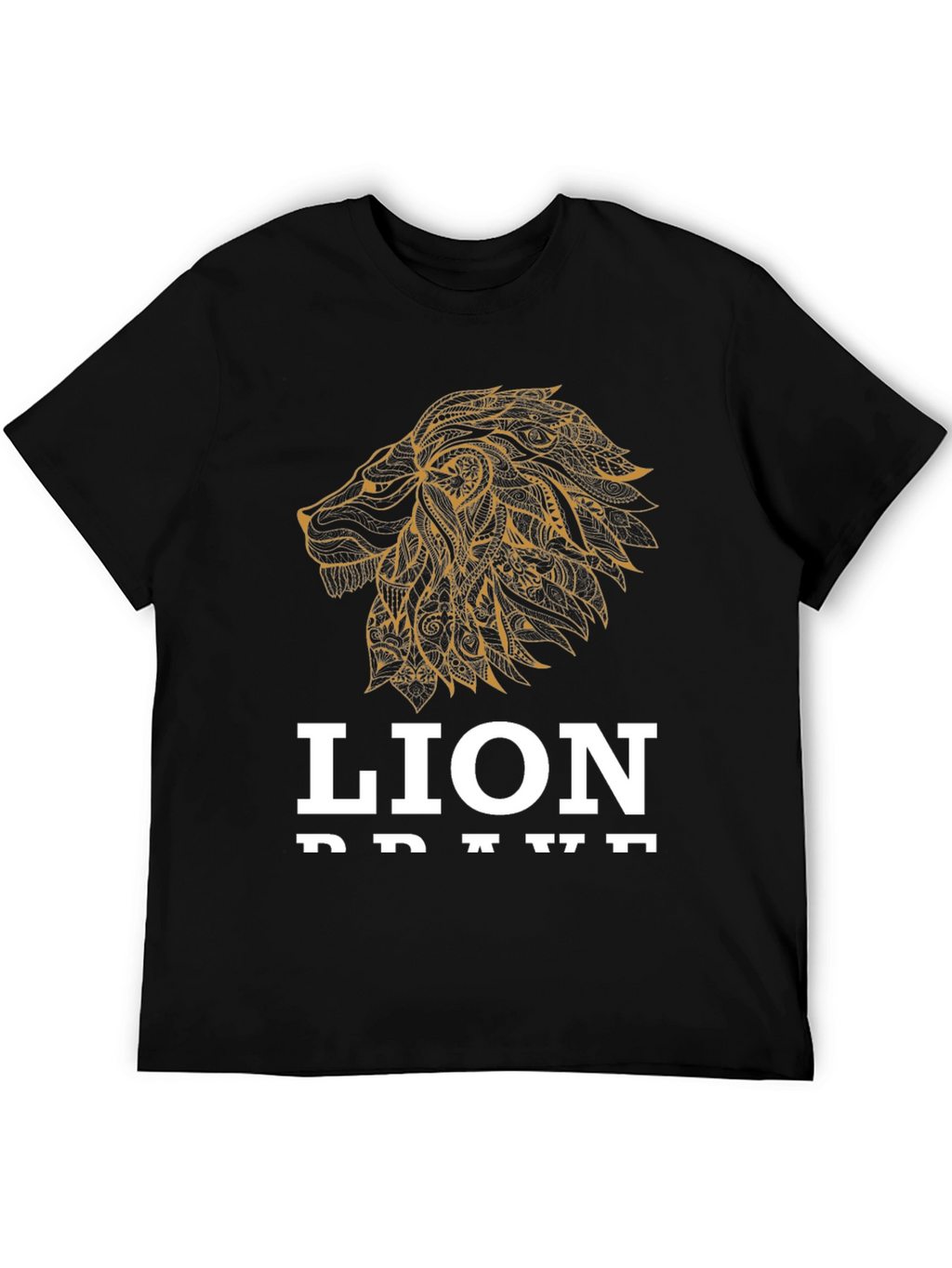 Lion Brave Graphic Tee - Black T-Shirt
