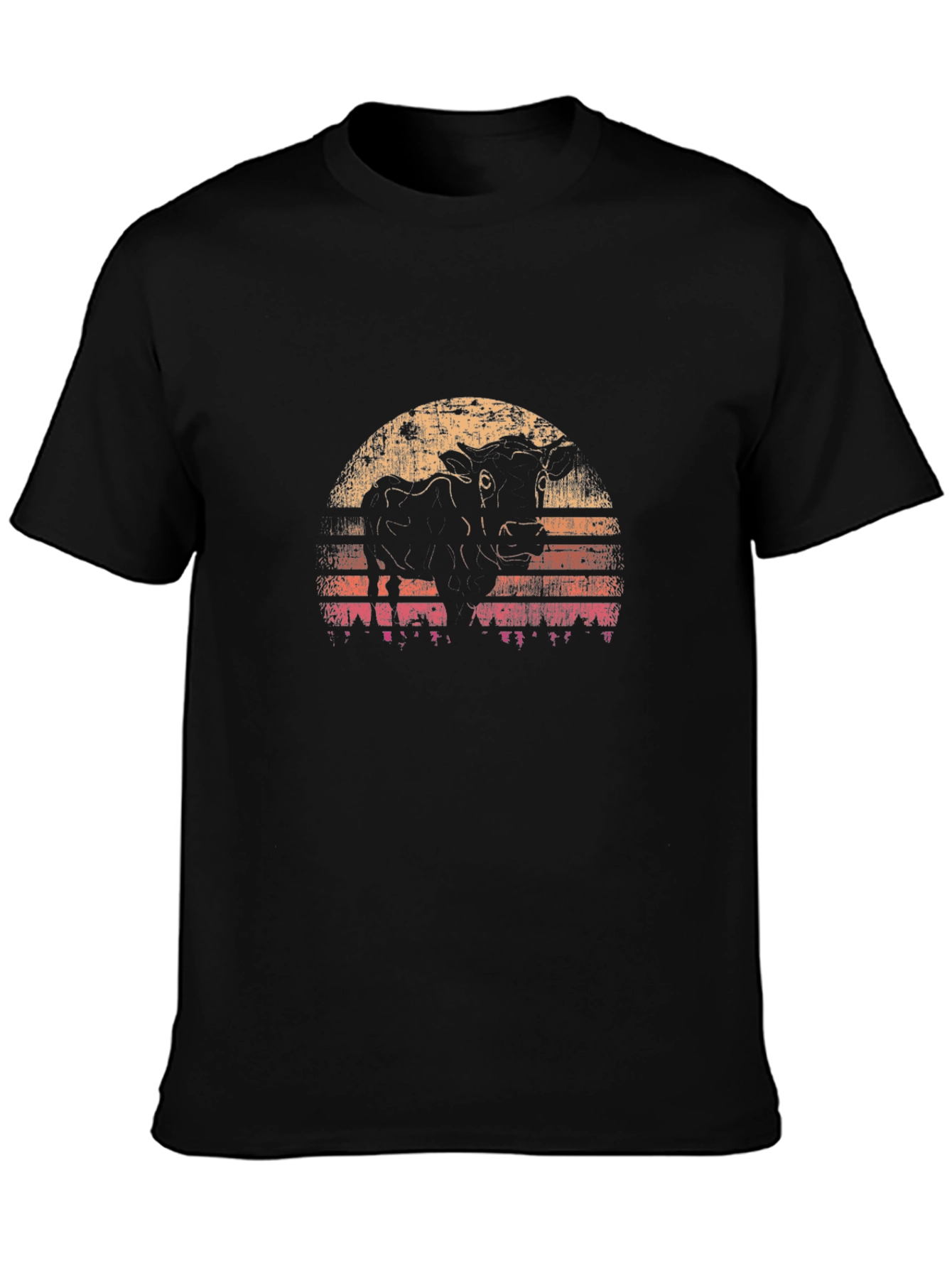Vintage Cow Sunset T-Shirt