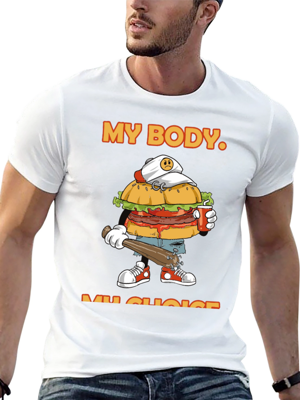 My Body My Choice Burger T-Shirt