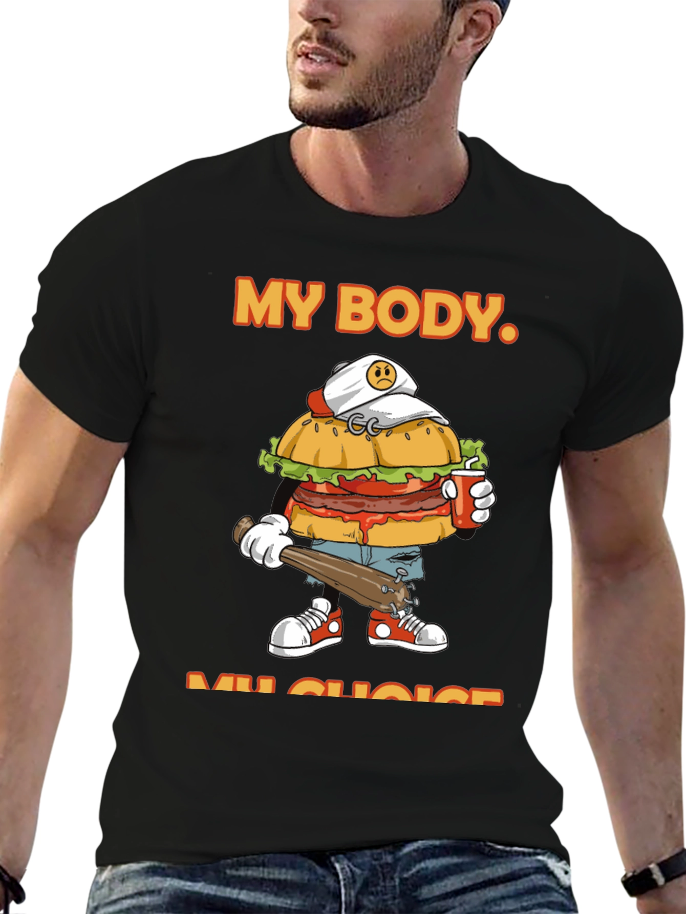 My Body My Choice Burger T-Shirt