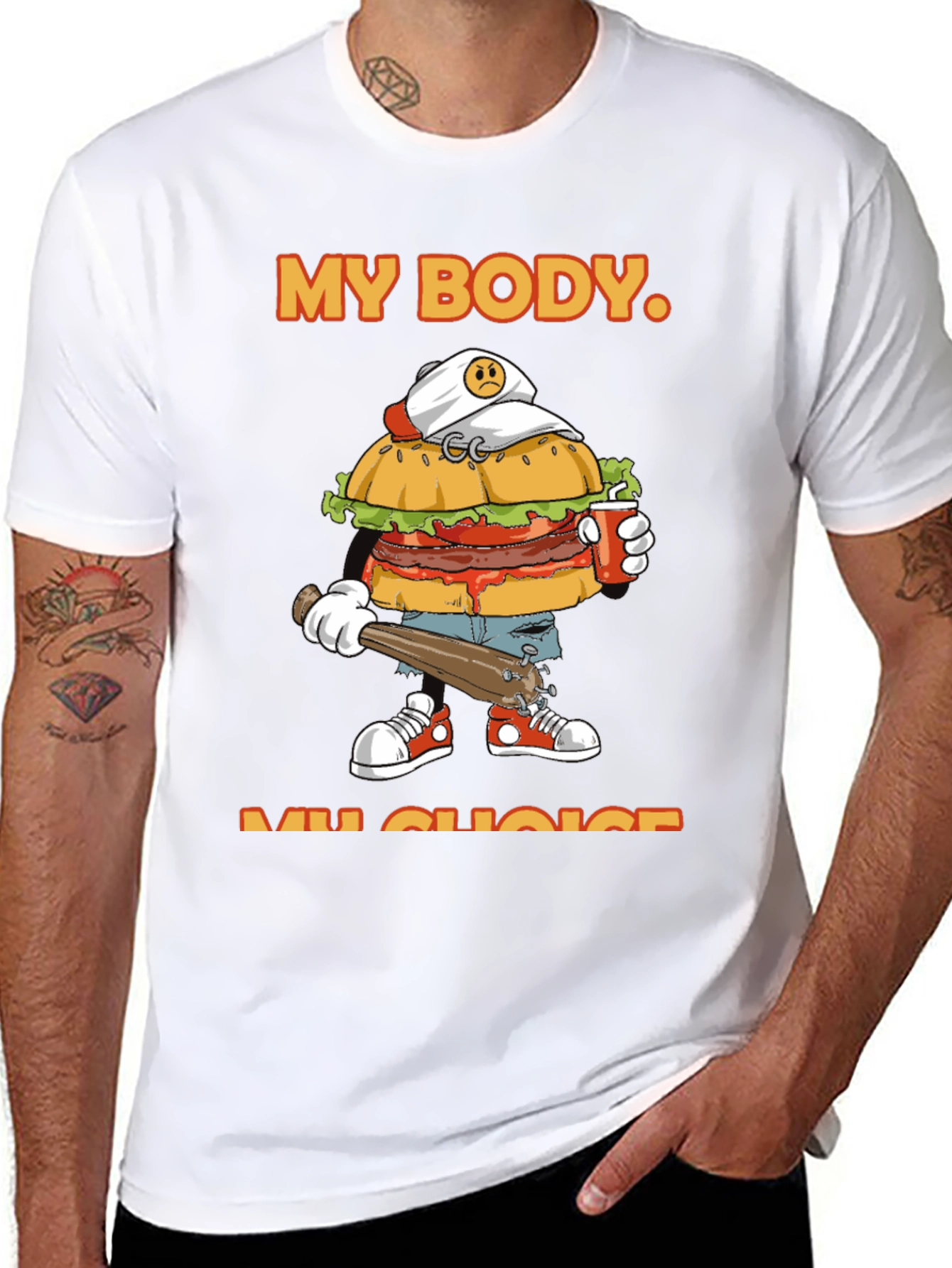 My Body My Choice Burger T-Shirt