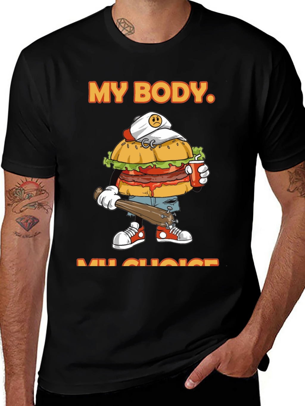 My Body My Choice Burger T-Shirt