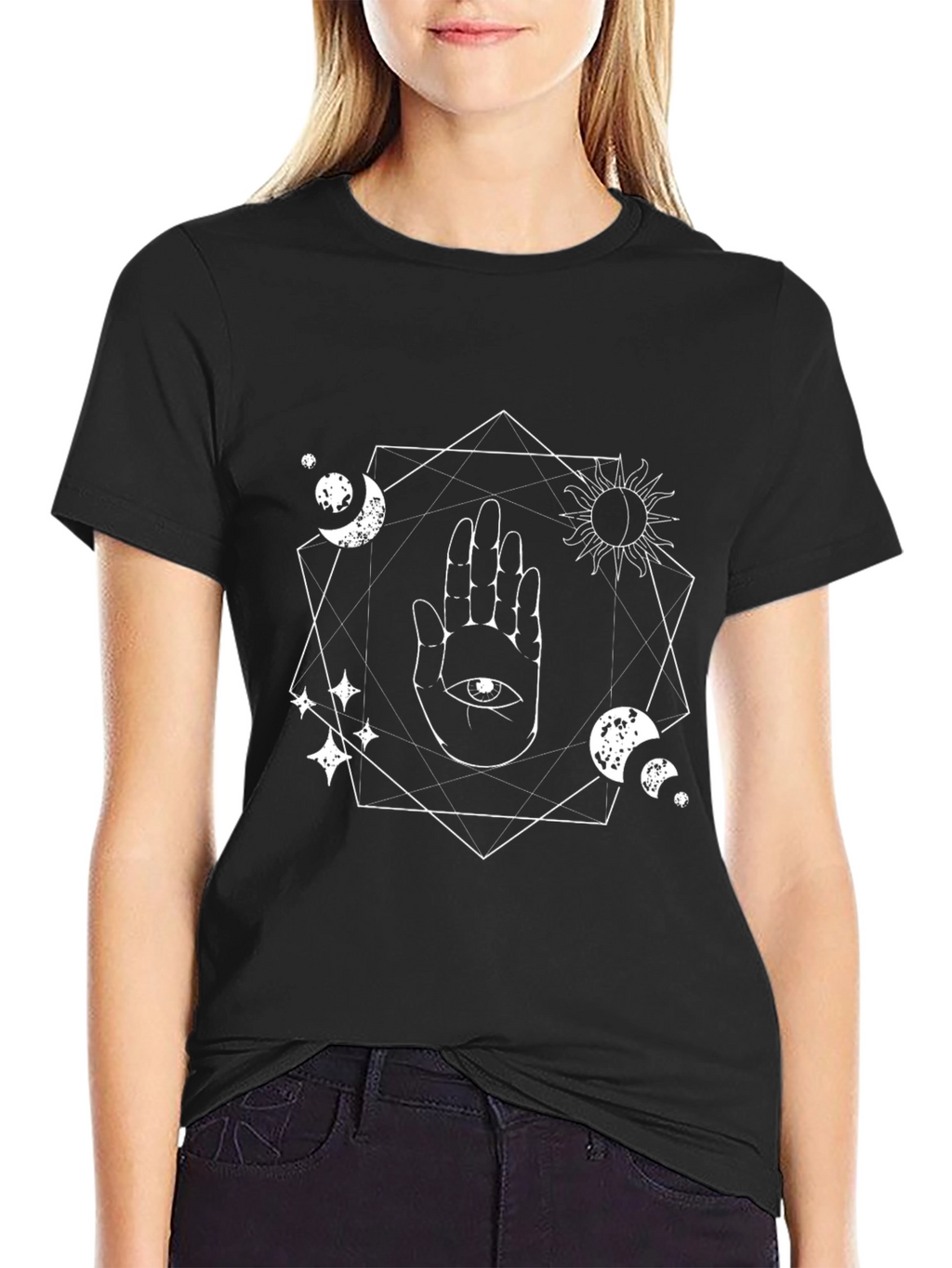 Mystic Hand Graphic T-Shirt - Black