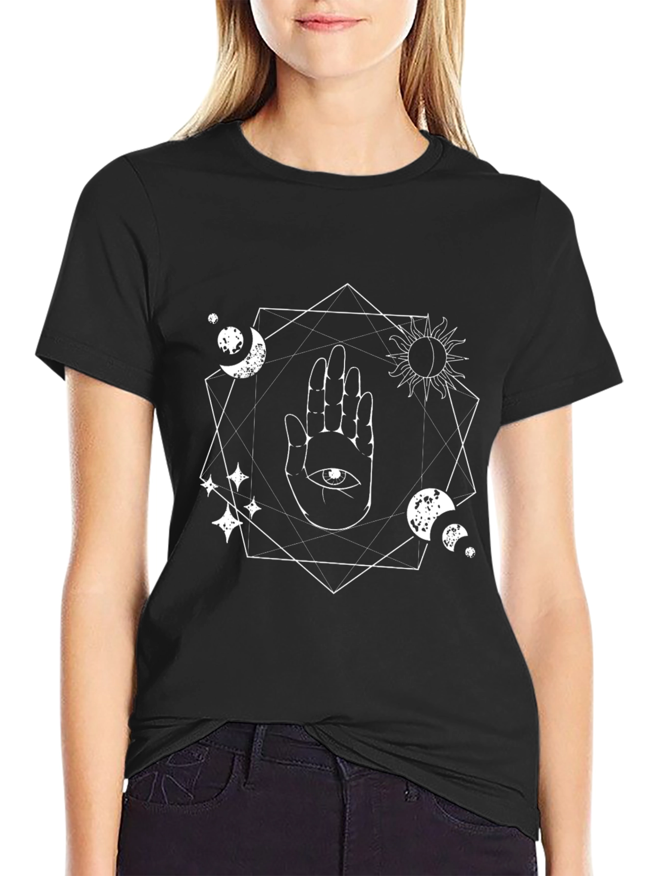 Mystic Hand Graphic T-Shirt - Black