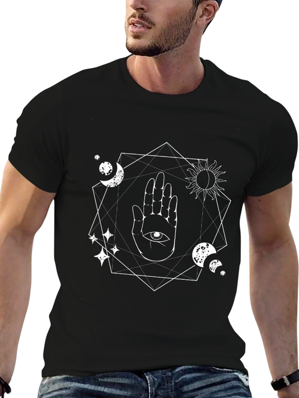 Mystic Hand Graphic T-Shirt - Black