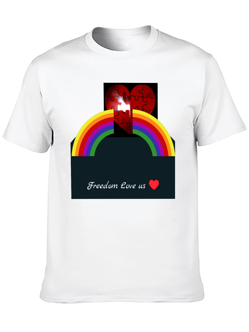 Rainbow Love Heart Graphic Tee